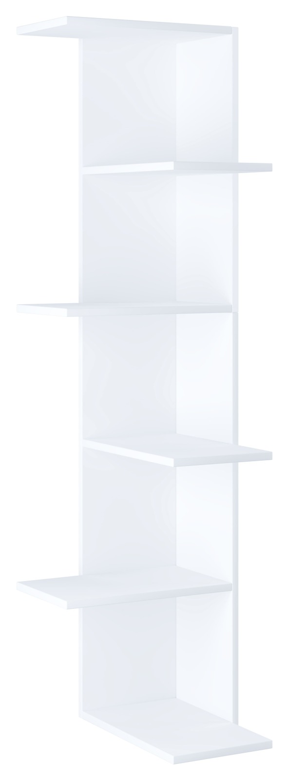 Eckregal BALOS XL - weiß - 140 cm hoch