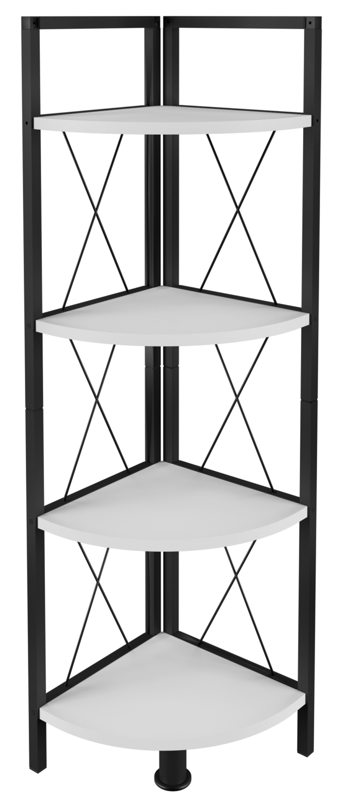 Eckregal INSASI 4 - weiß-schwarz - 123 cm hoch