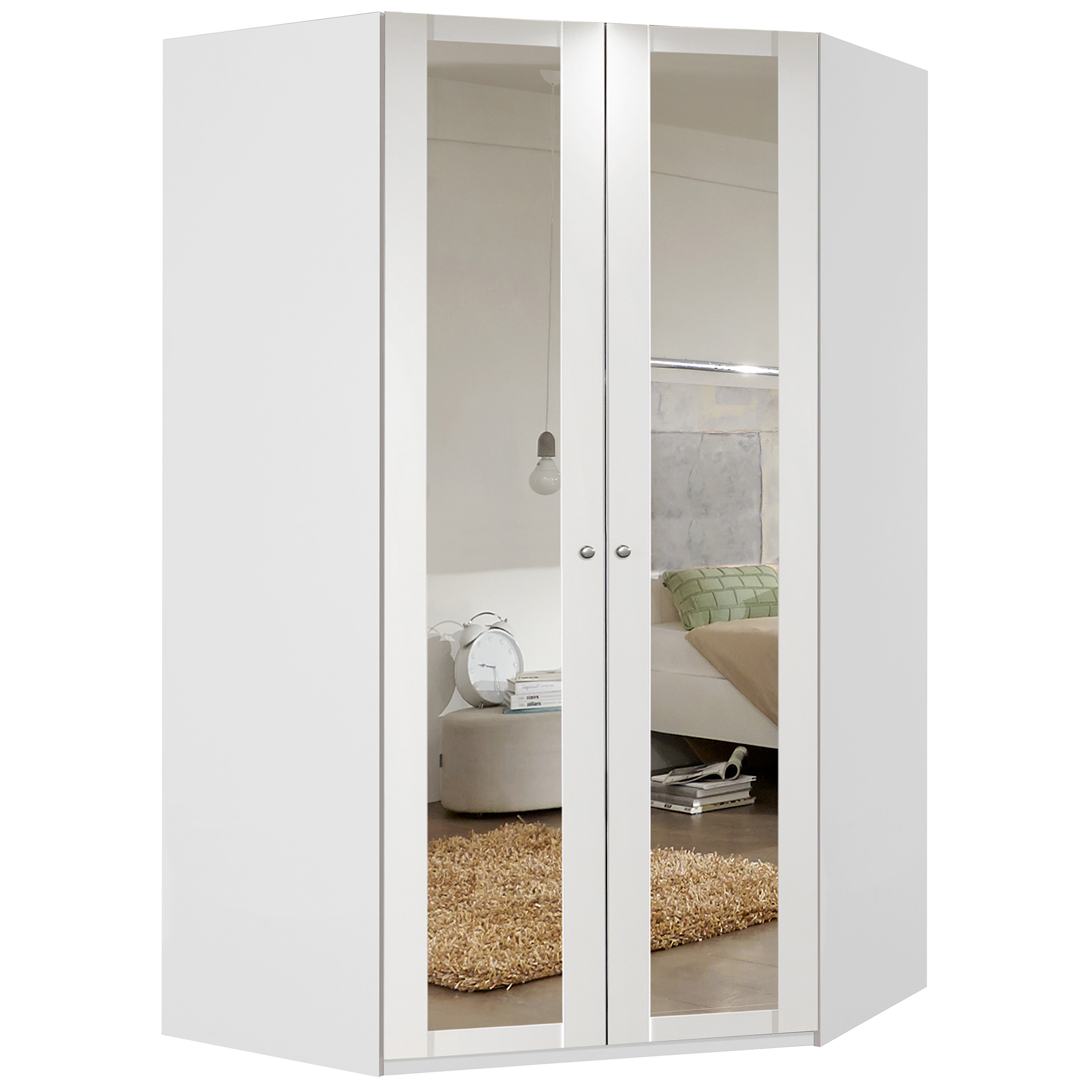 eckschrank - alpinweiß - 120 cm
