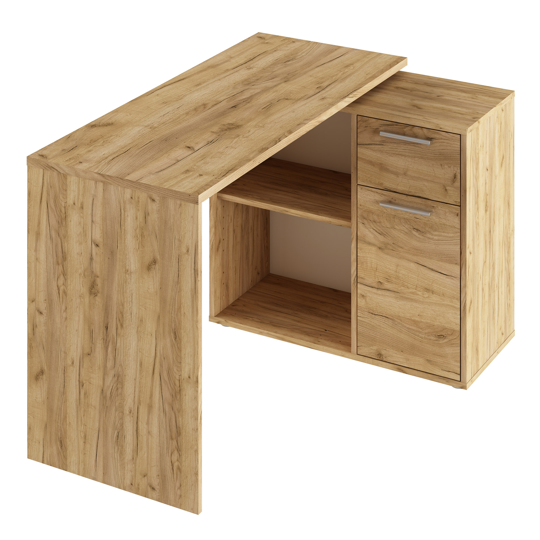 Eckschreibtisch - Artisan Eiche - 80x117 cm
