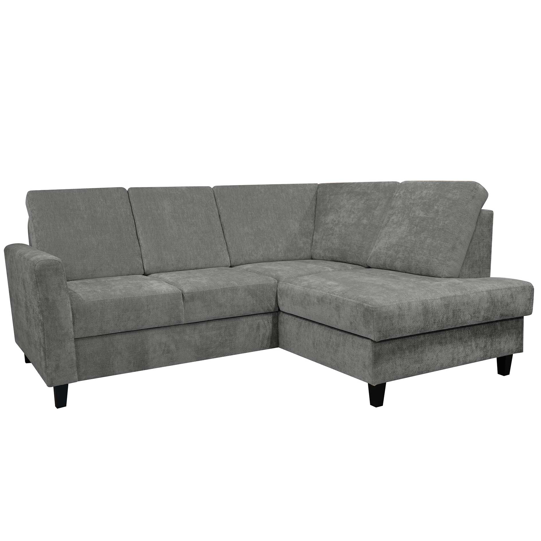 Ecksofa - anthrazit - Liegefunktion - Staukasten - Ottomane rechts