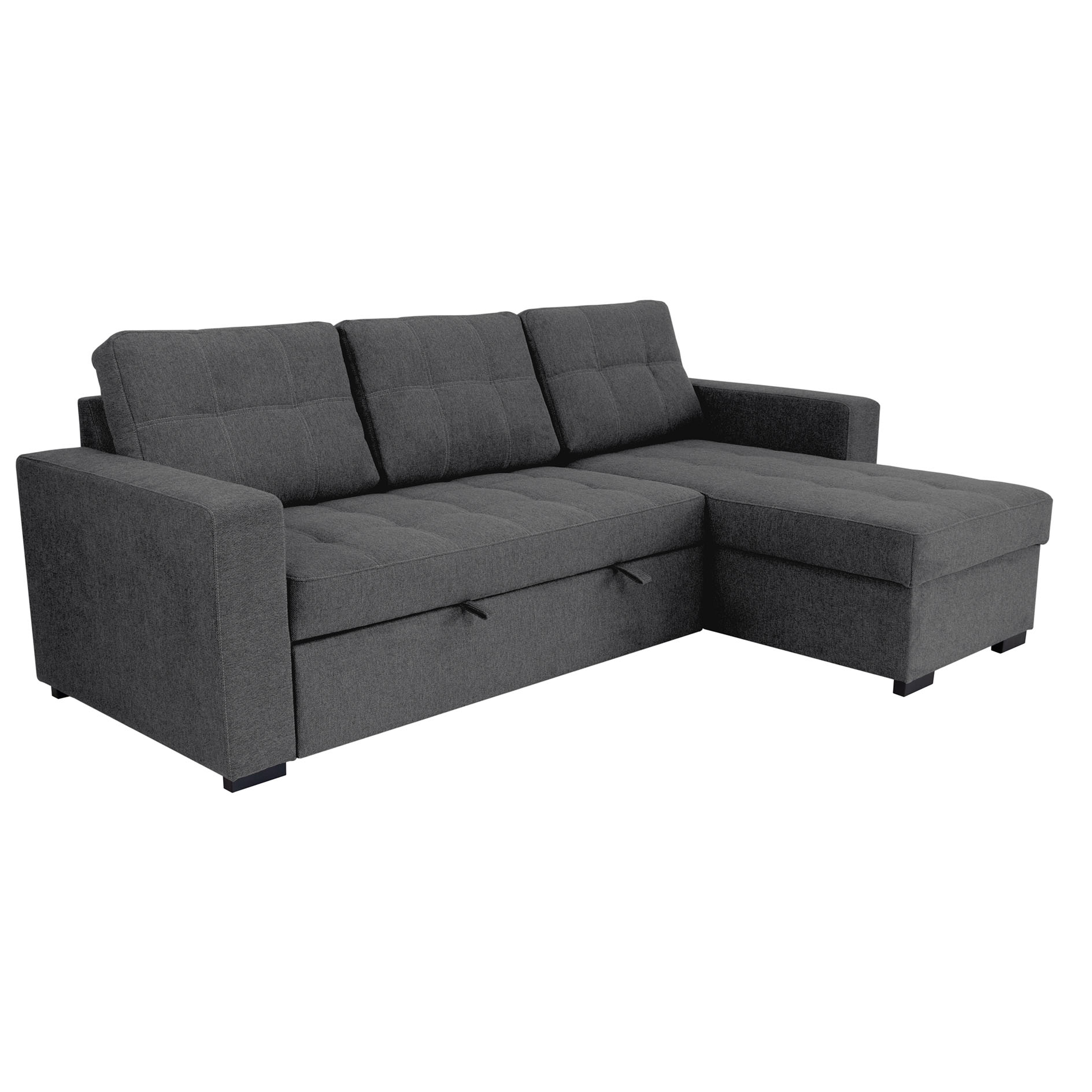 Ecksofa - anthrazit - Liegefunktion und Staukasten