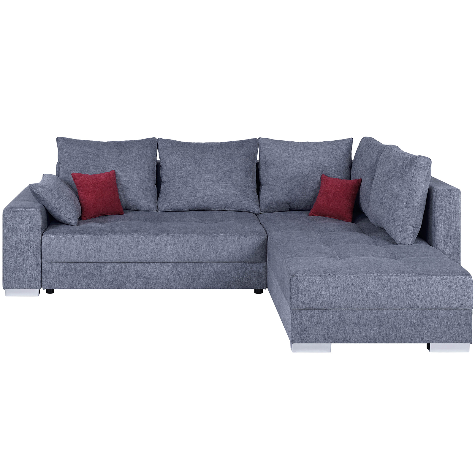 Ecksofa - anthrazit - Microfaser - mit Liegefunktion