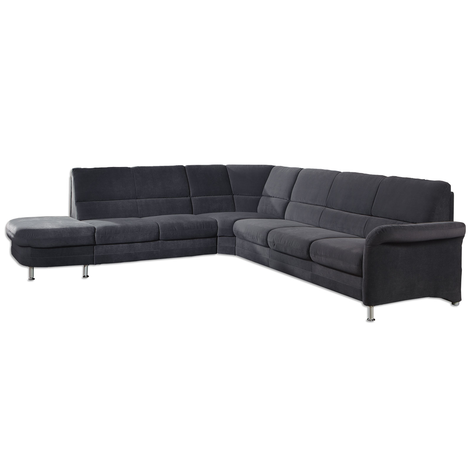 Ecksofa - anthrazit - Recamiere links - Basismodell