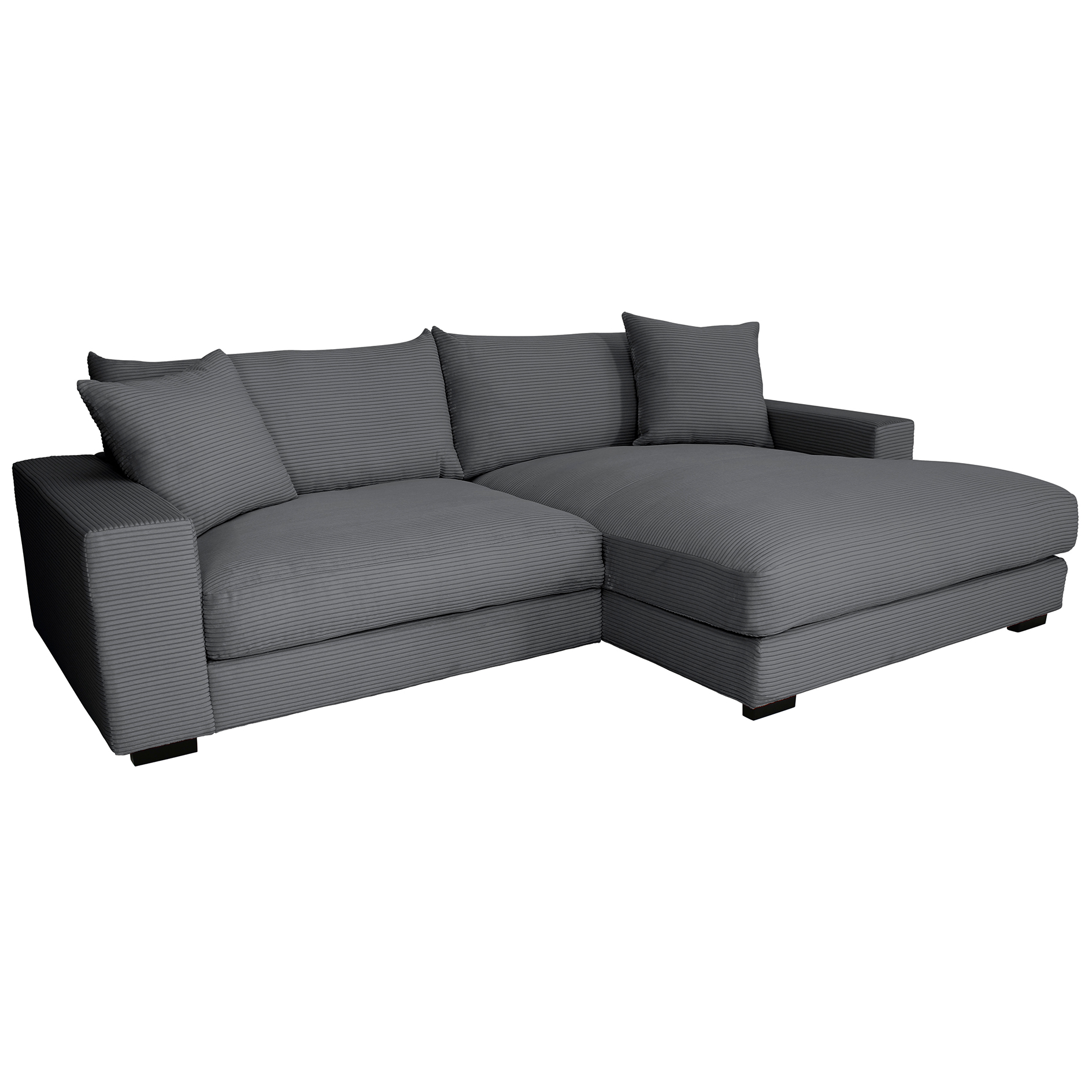 Ecksofa - ash - Cord - Recamiere rechts