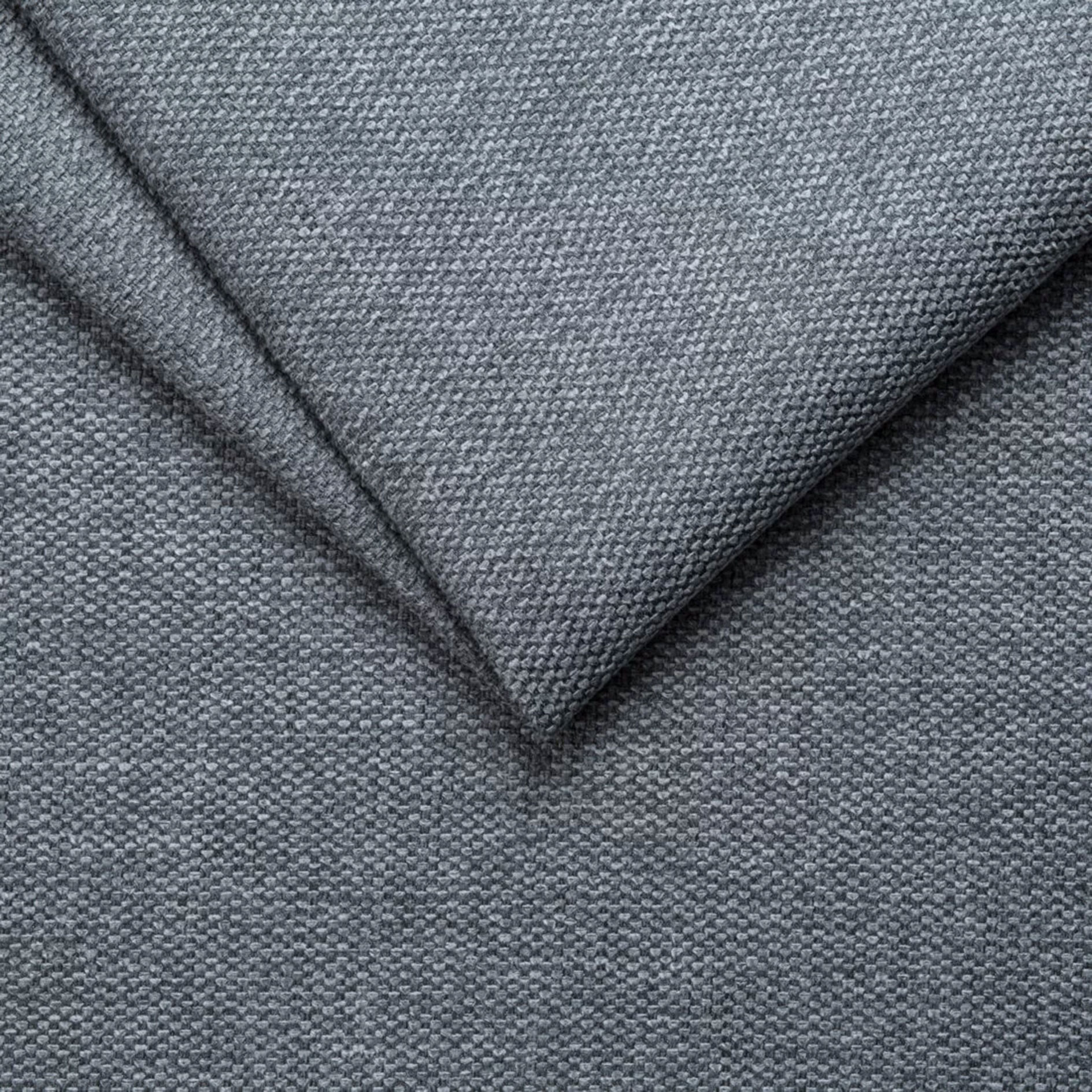 Ecksofa - ash - steel grey - Ottomane rechts