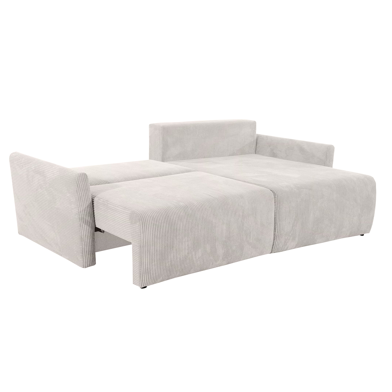 Ecksofa - beige - Liegefunktion und Bettkasten