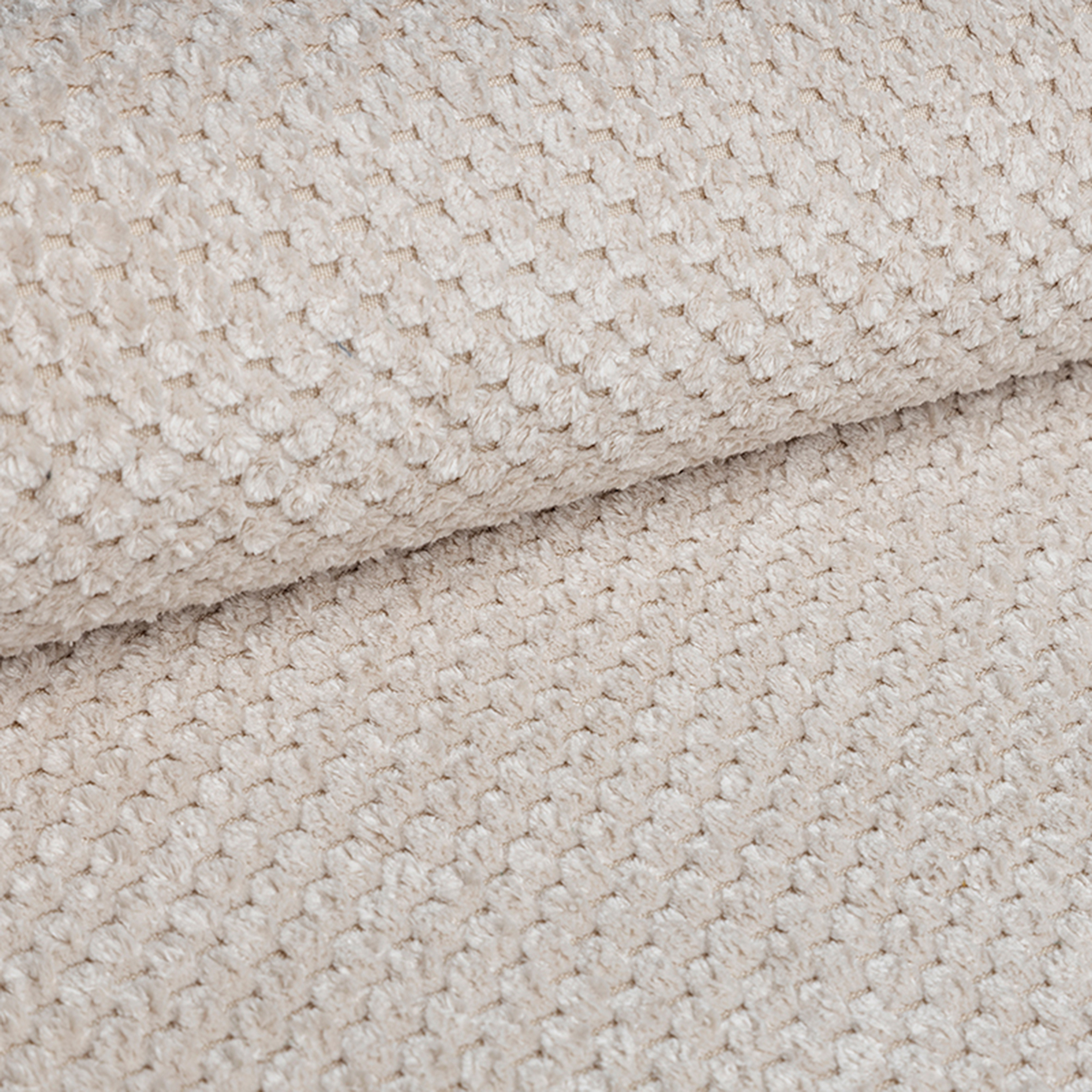 Ecksofa - beige - Liegefunktion und Staukasten - Ottomane rechts