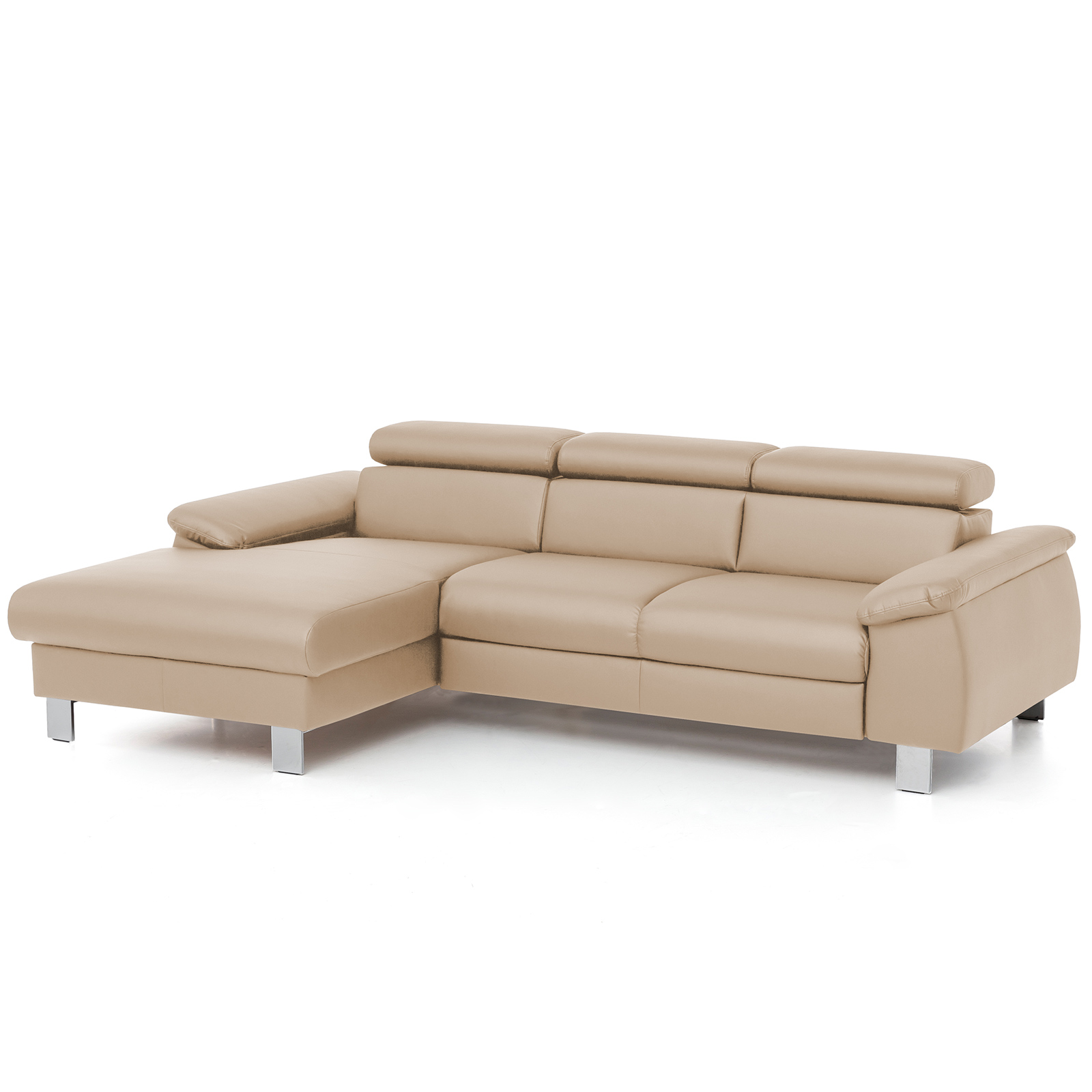 Ecksofa - biscuit - Kopfteilverstellung - Recamiere links