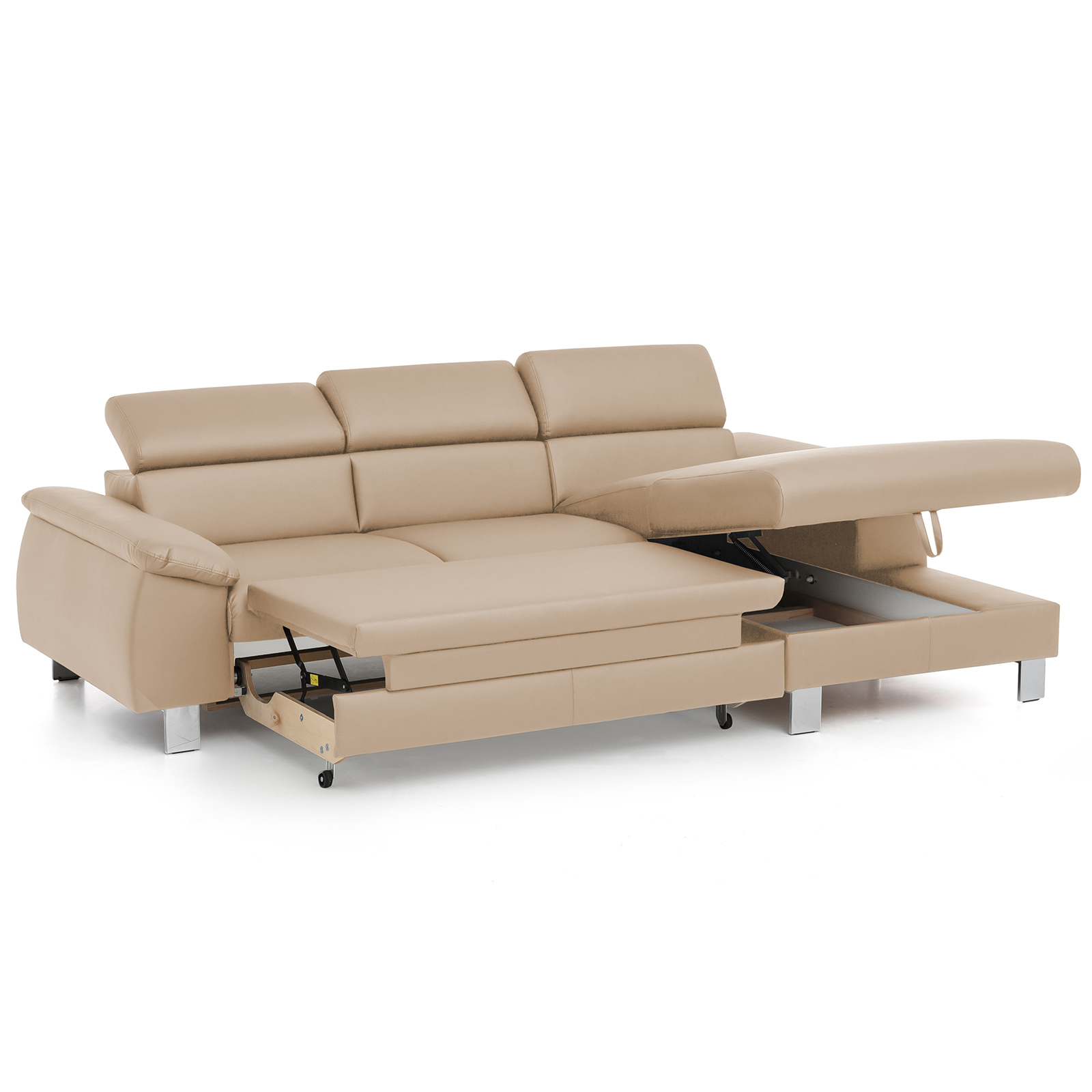 Ecksofa - biscuit - Liegefunktion - Recamiere rechts