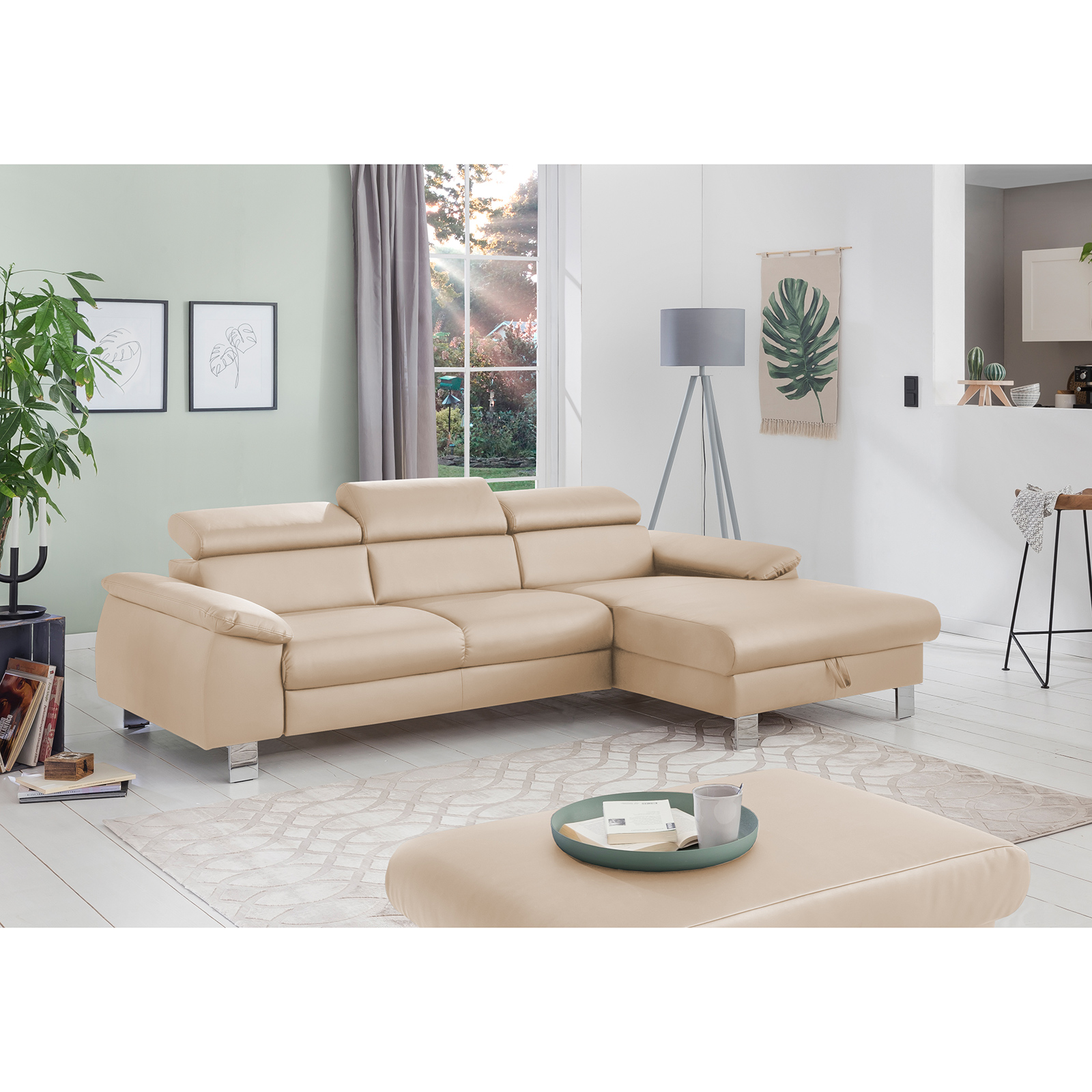 Ecksofa - biscuit - Liegefunktion - Recamiere rechts