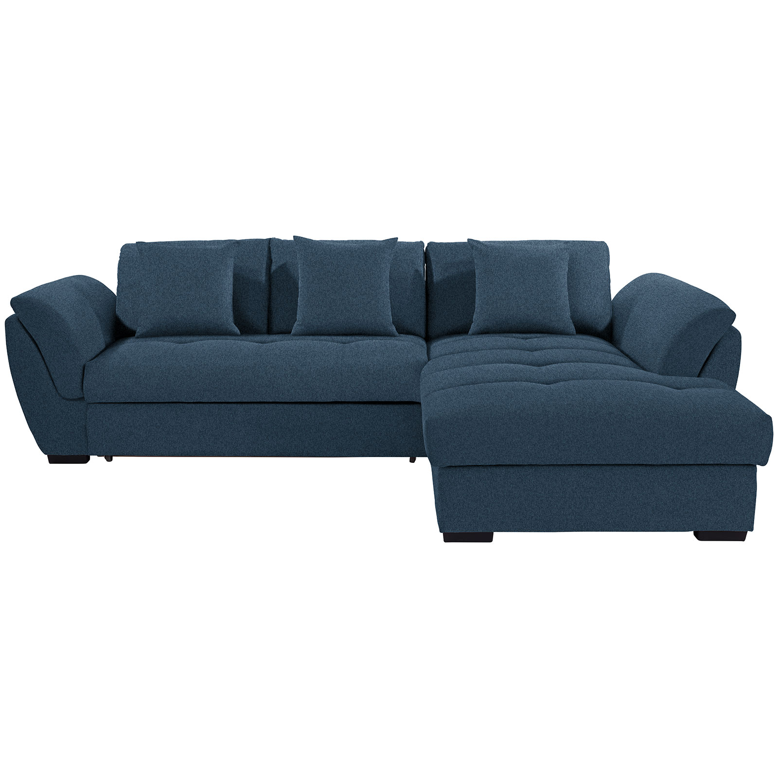 Ecksofa - blau-türkis - Liegefunktion - Recamiere rechts