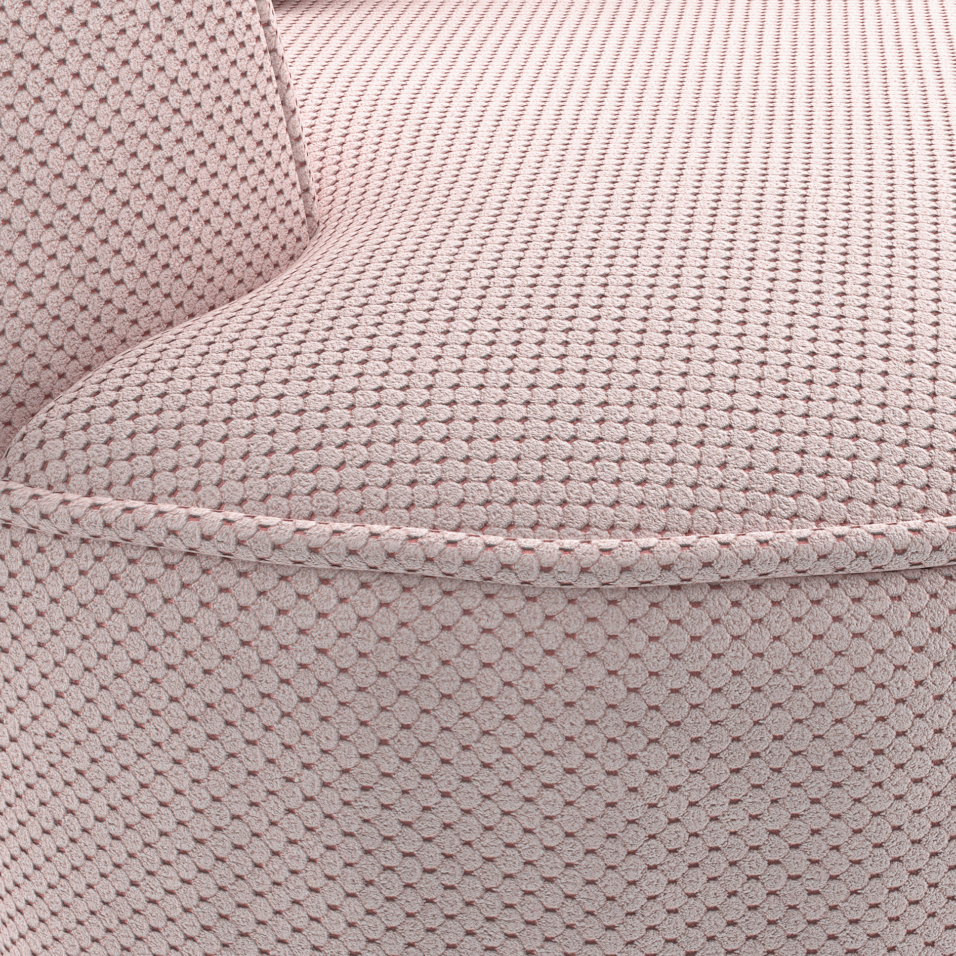 Ecksofa - blossom - Samt - 287 cm - Recamiere rechts