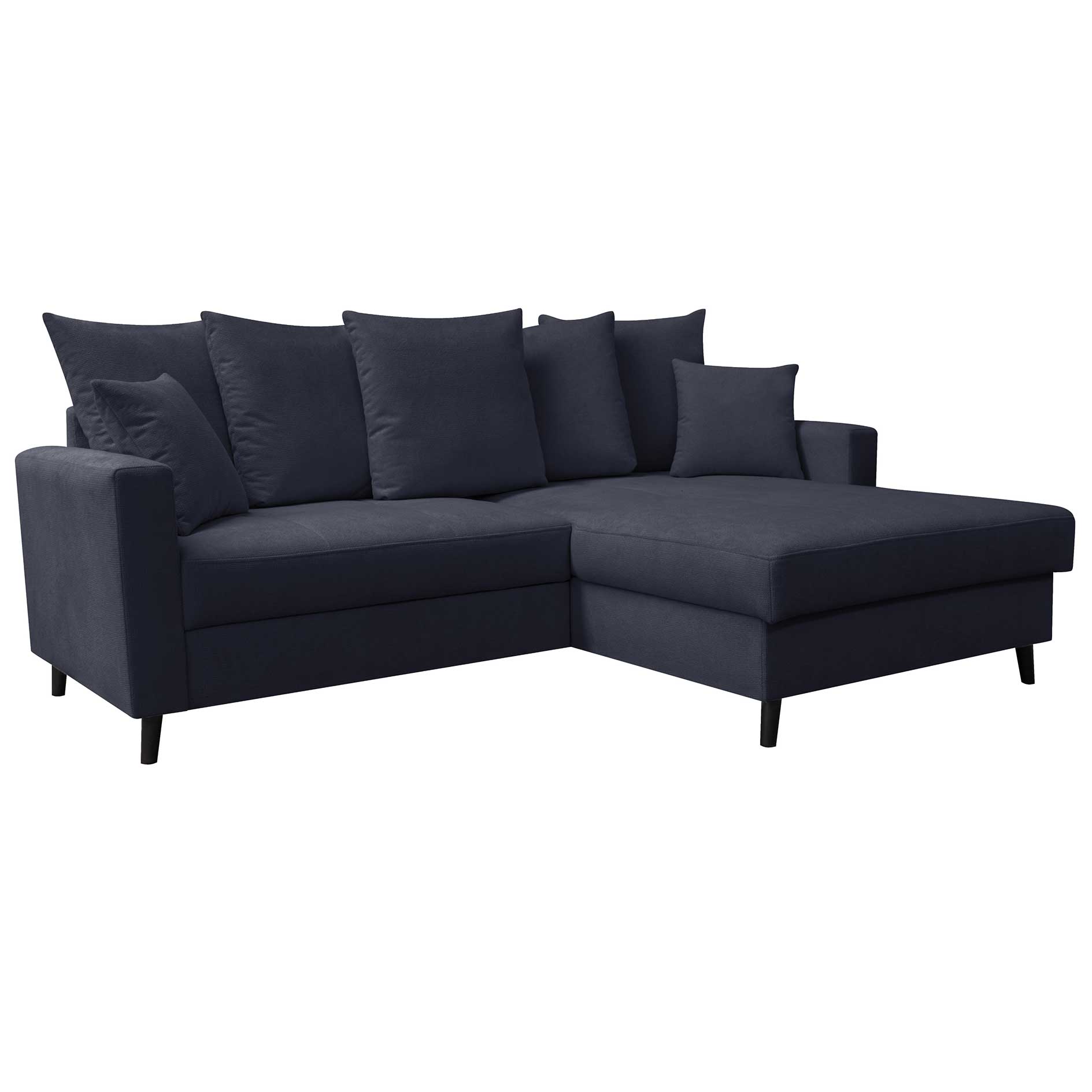 Ecksofa - deep blue - Liegefunktion - Staukasten - Microfaser