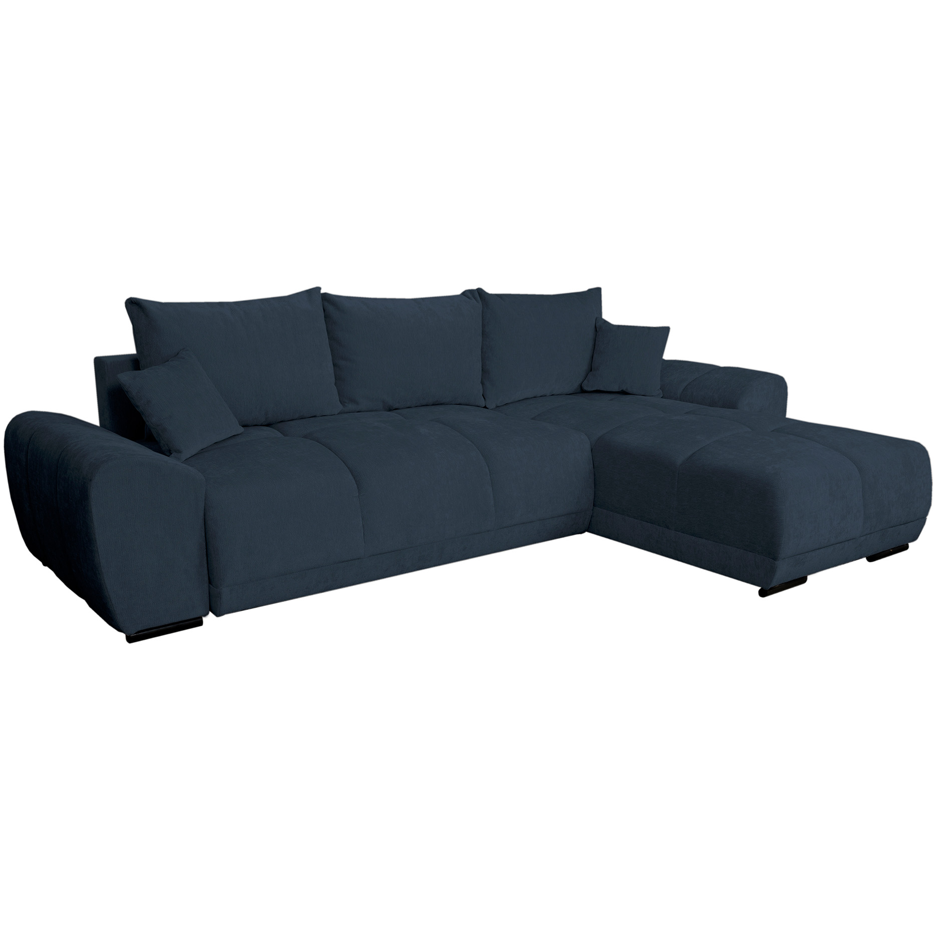 Ecksofa - deep blue - Liegefunktion - Staukasten - Webstoff