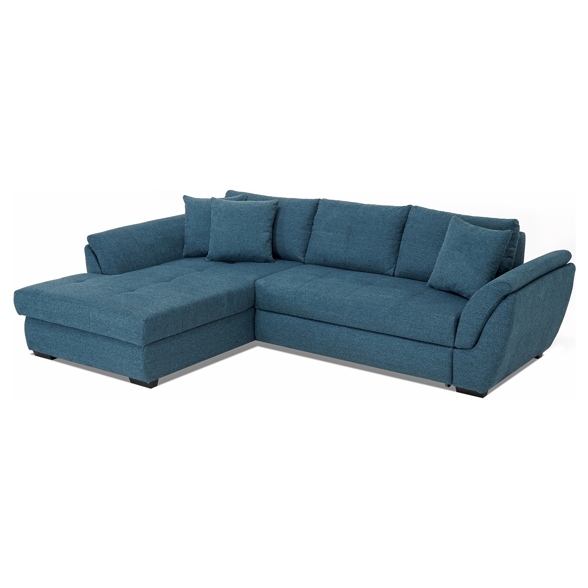 Ecksofa - denim - Liegefunktion - Recamiere links