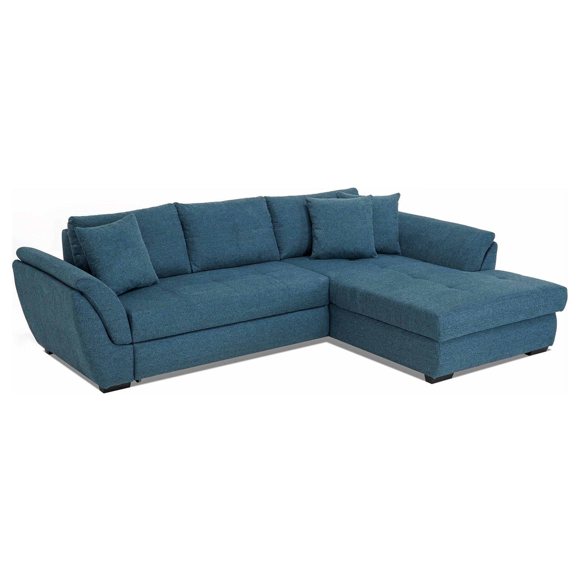 Ecksofa - denim - Liegefunktion - Recamiere rechts