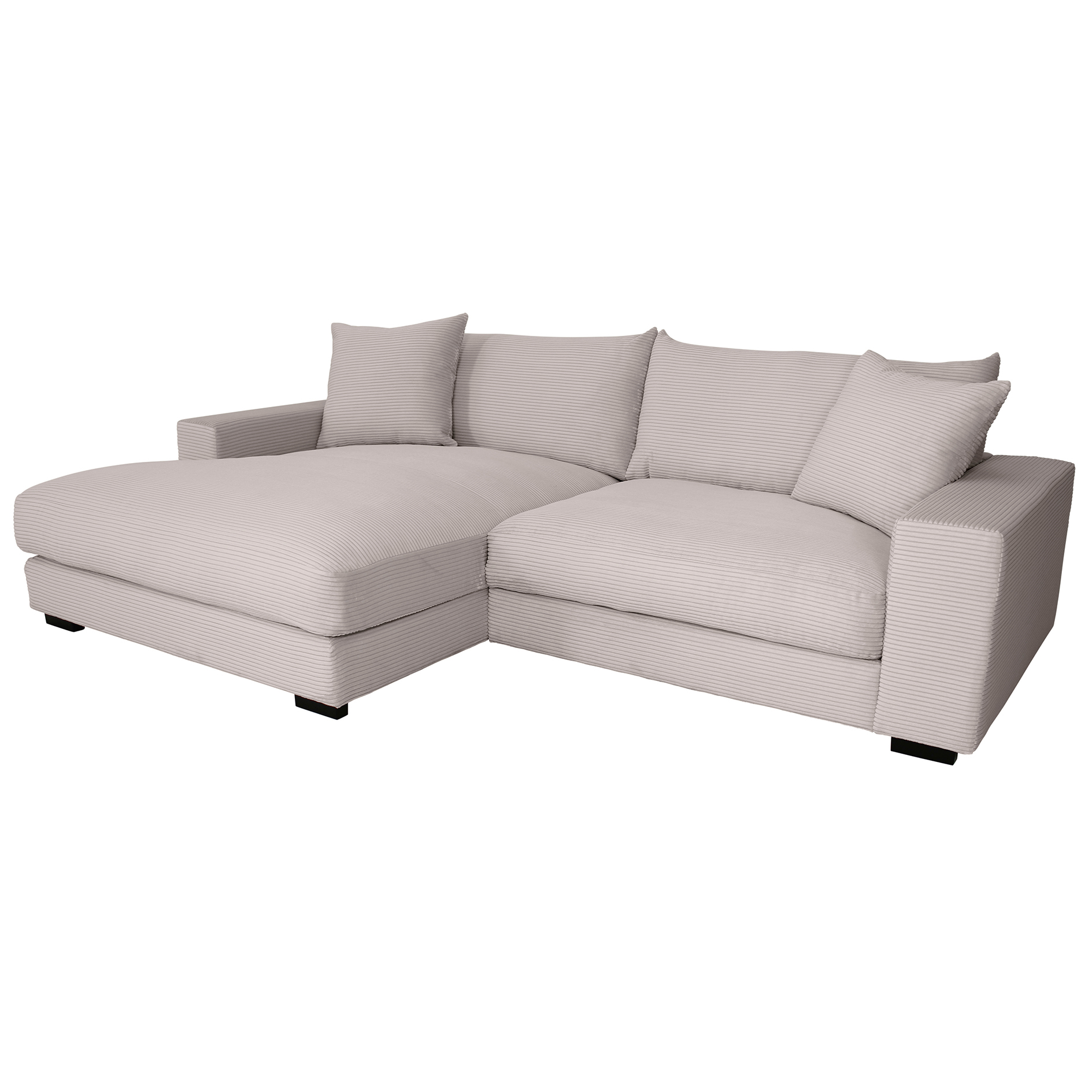 Ecksofa - dove - Cord - Recamiere links