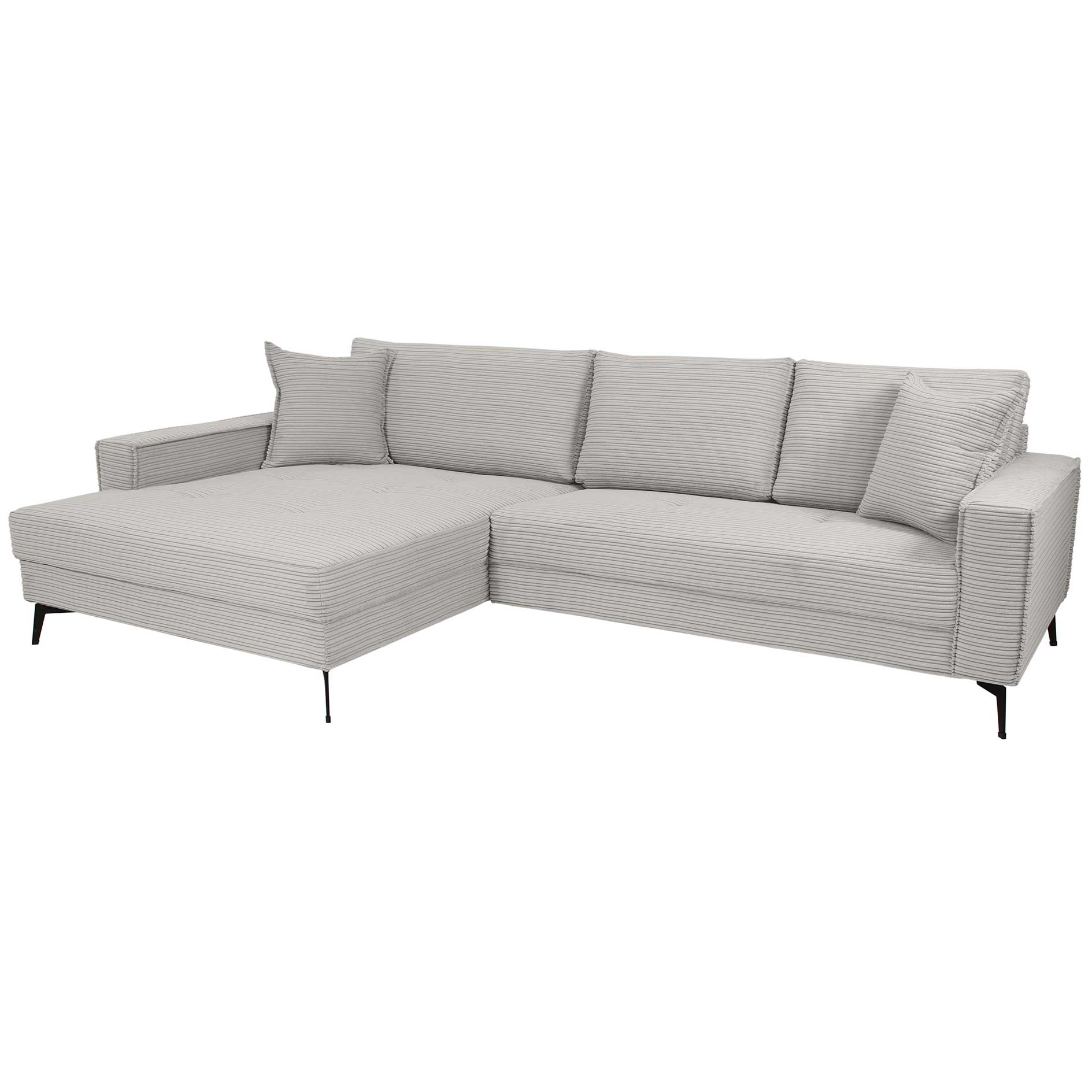 Ecksofa - dove - Cord - Recamiere links
