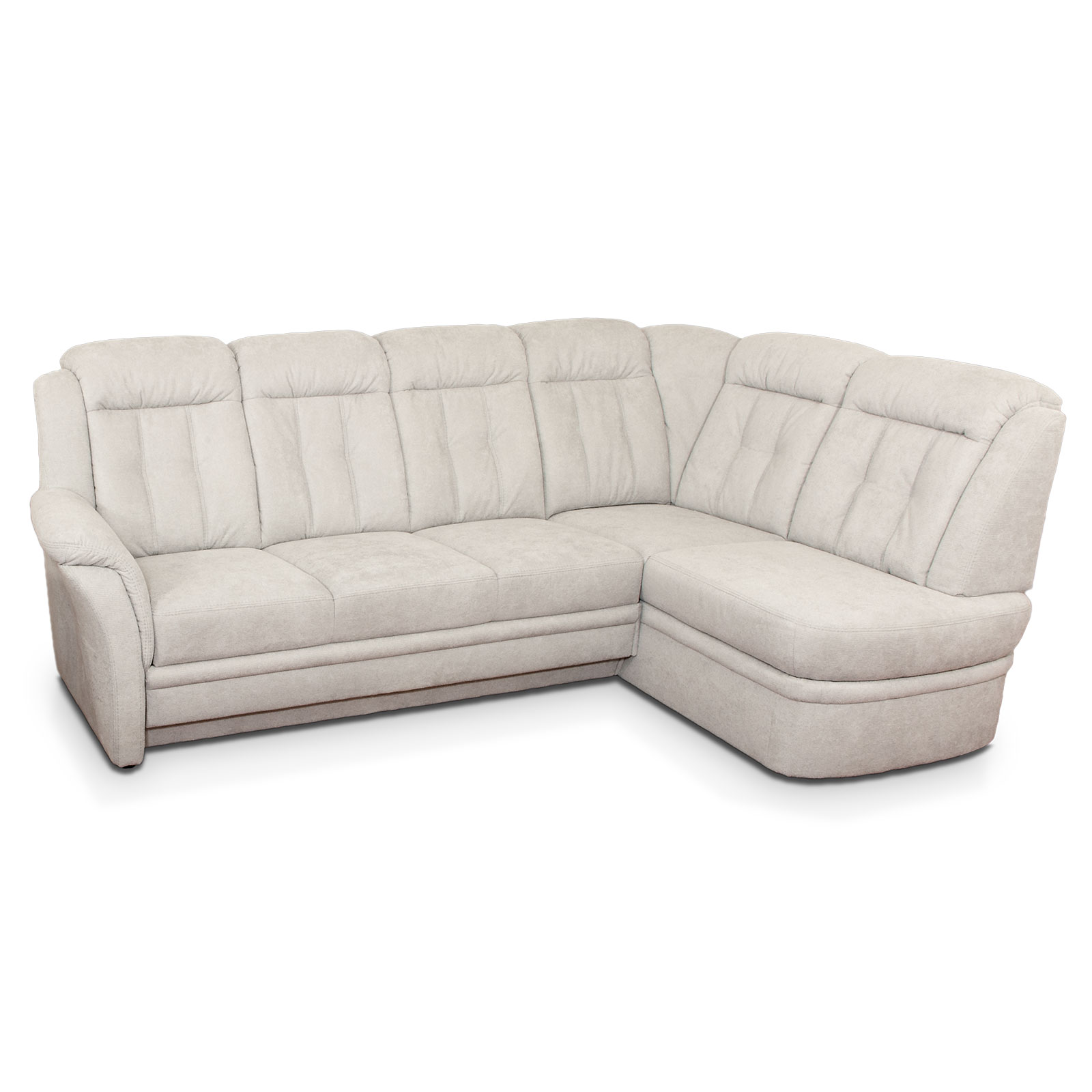 Ecksofa - eis - Microfaser - Basismodell - Recamiere rechts