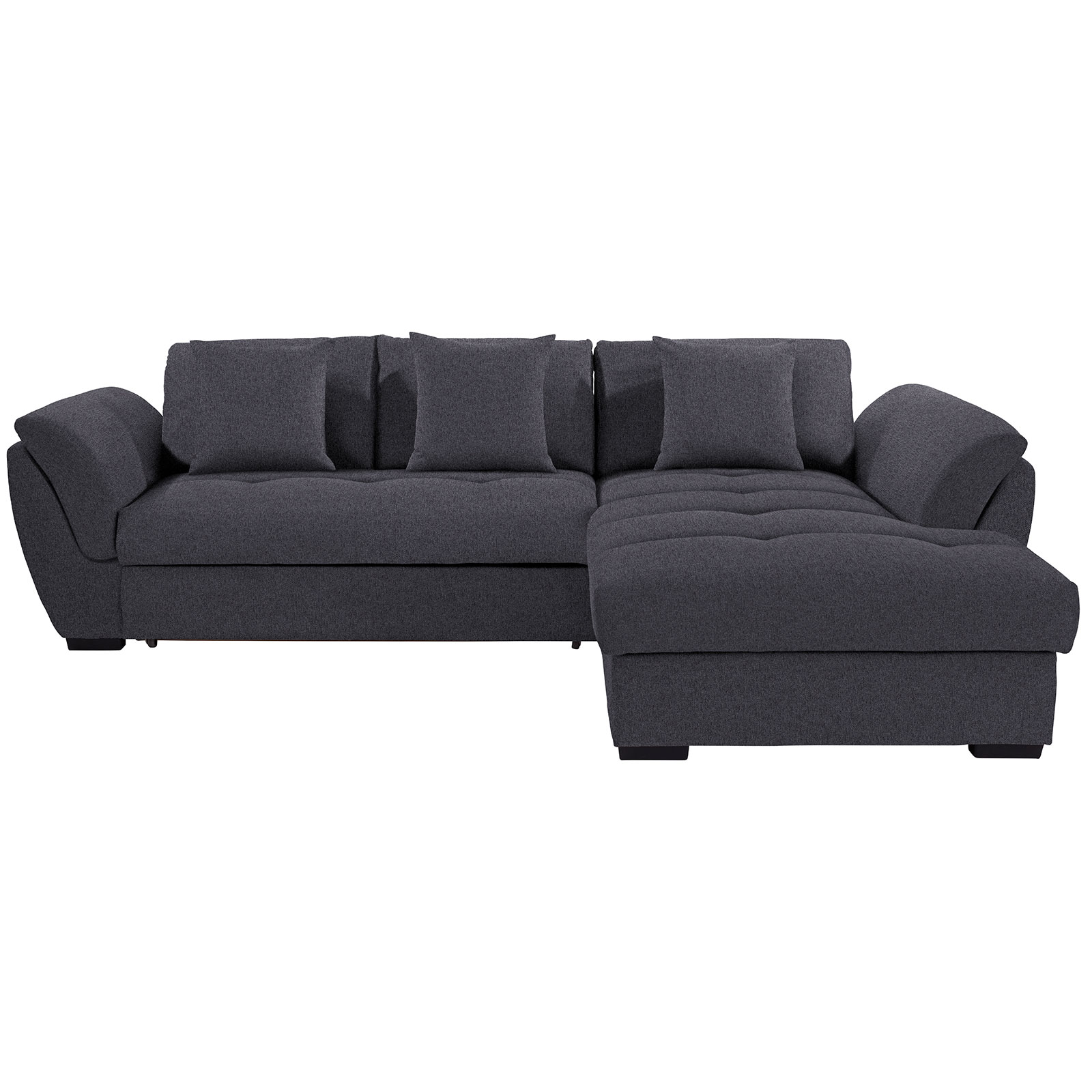 Ecksofa - graphit - Liegefunktion - Recamiere rechts