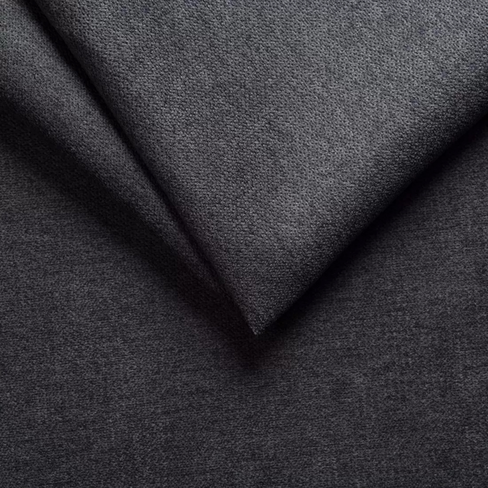 Ecksofa - graphite-grey - Liegefunktion - Microfaser/Strukturgewebe - Ottomane rechts