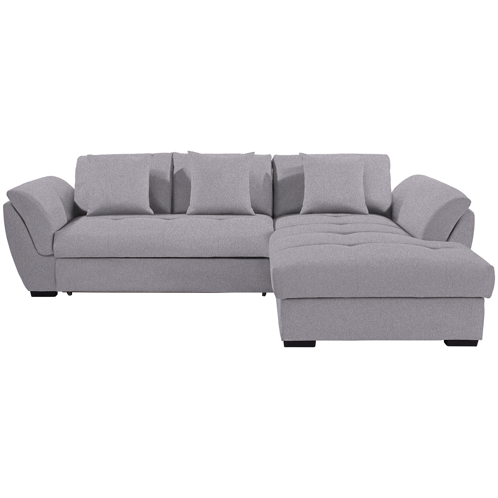 Ecksofa - grau - Liegefunktion - Recamiere rechts