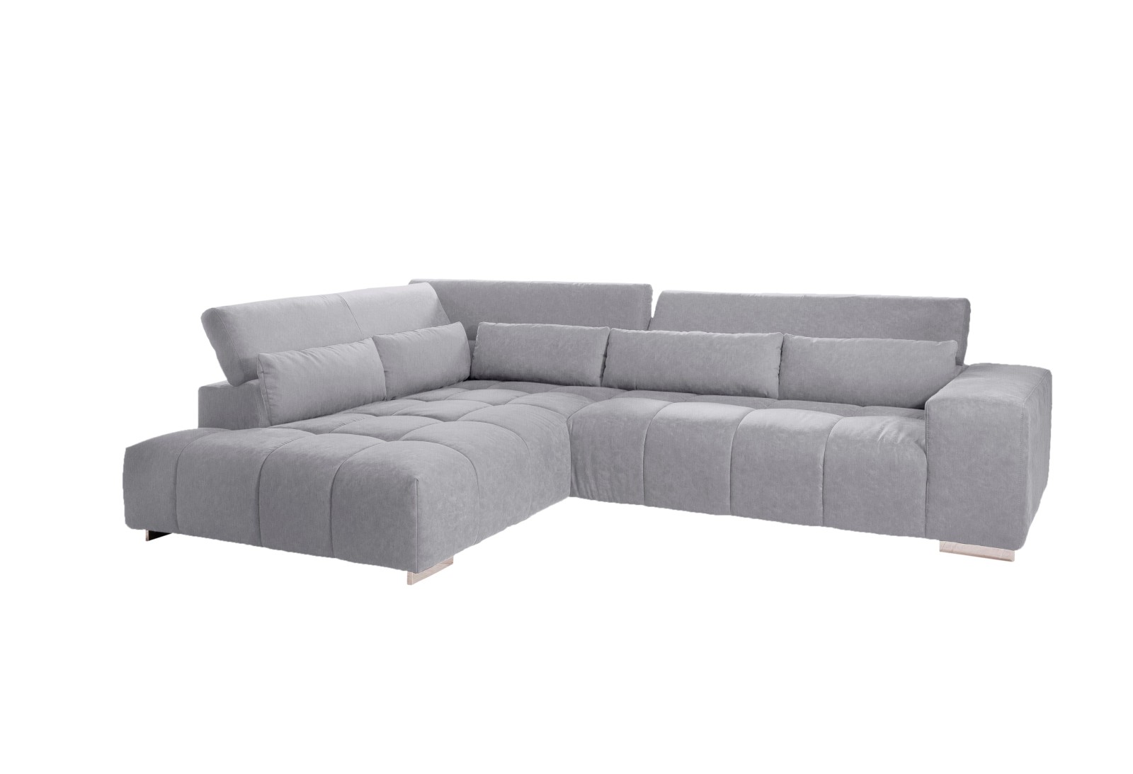 Ecksofa - grau - Ottomane links