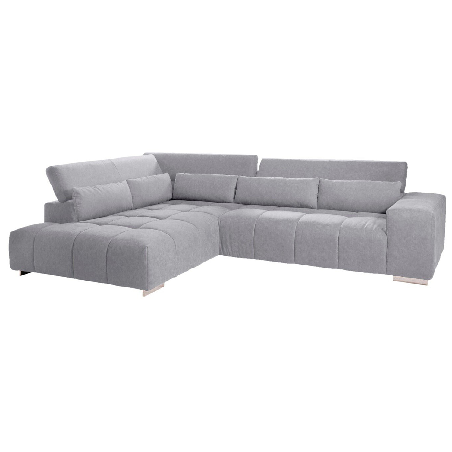 Ecksofa - grau - Ottomane links