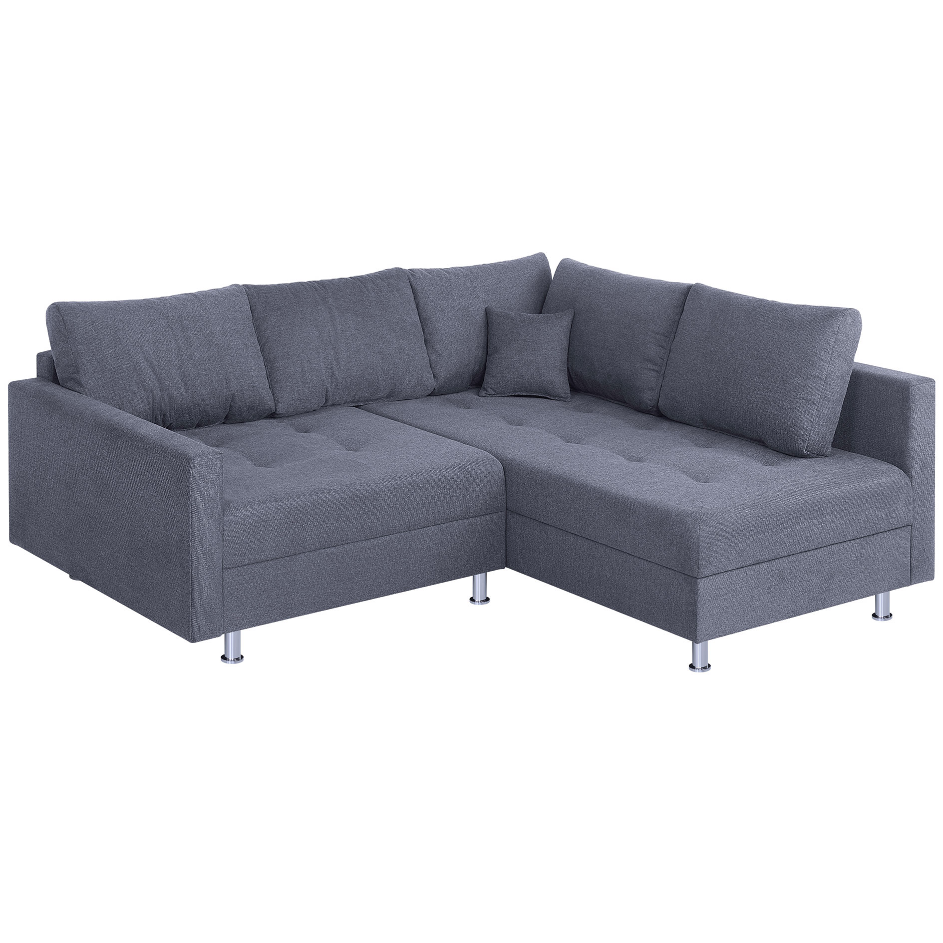 Ecksofa - grau - Strukturgewebe - Federkern