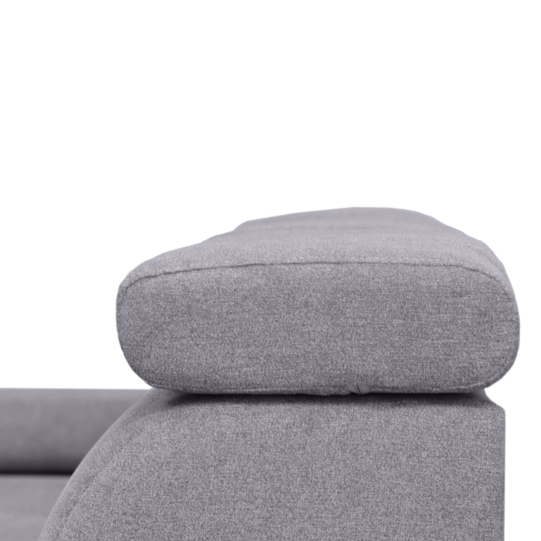 Ecksofa - grey - Liegefunktion und Staukasten - Ottomane links