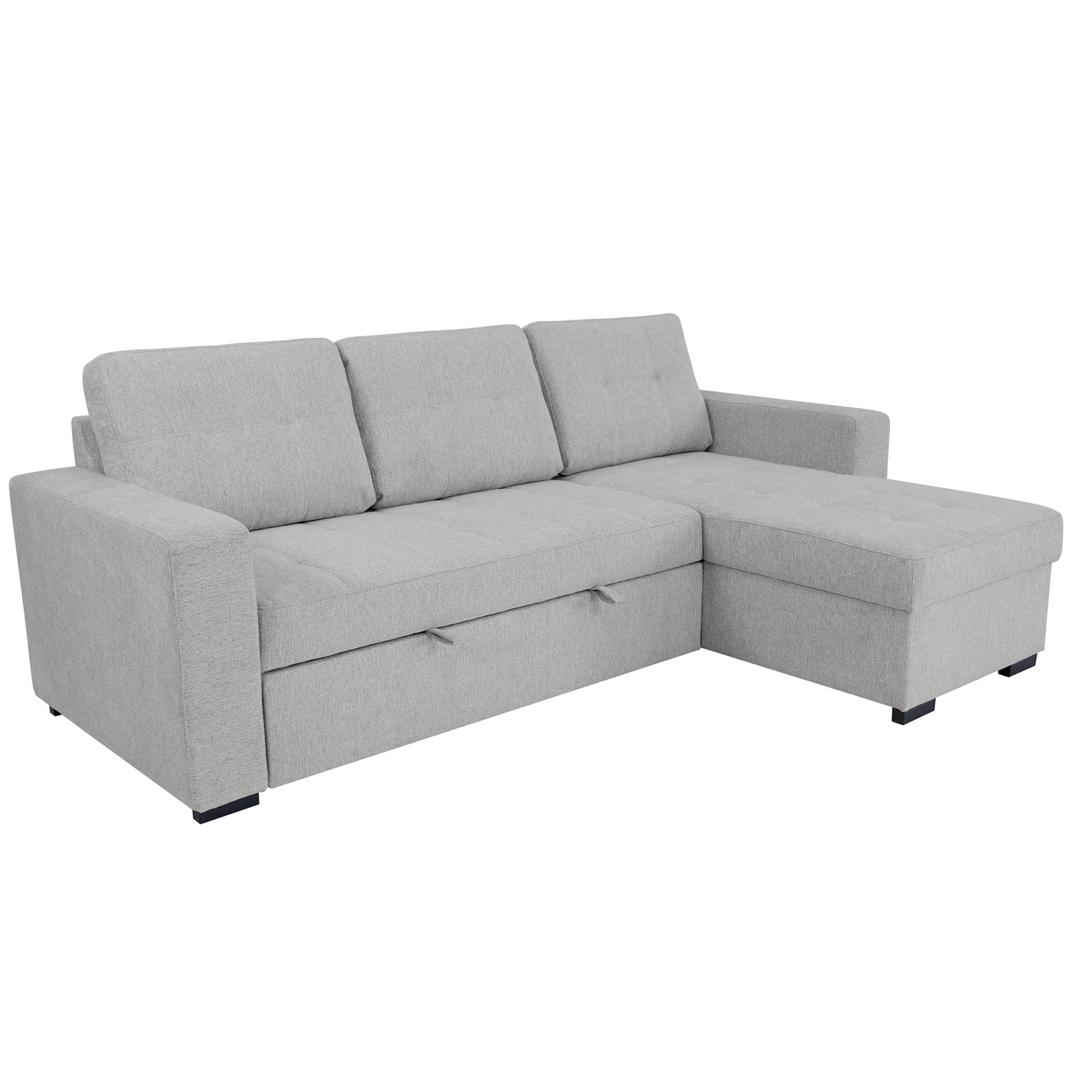 Ecksofa - light grey - Liegefunktion und Staukasten