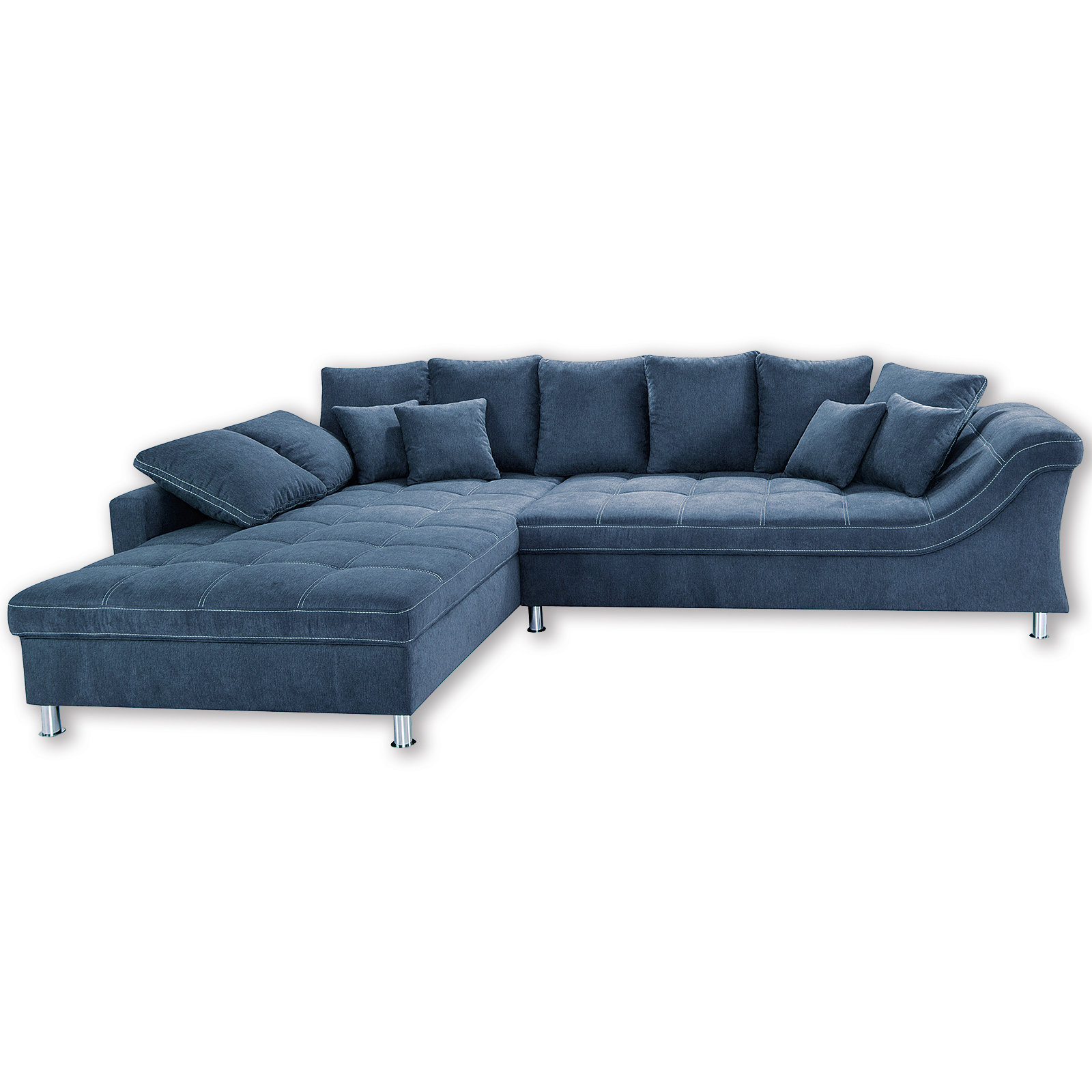 Ecksofa - marine - beidseitig montierbar