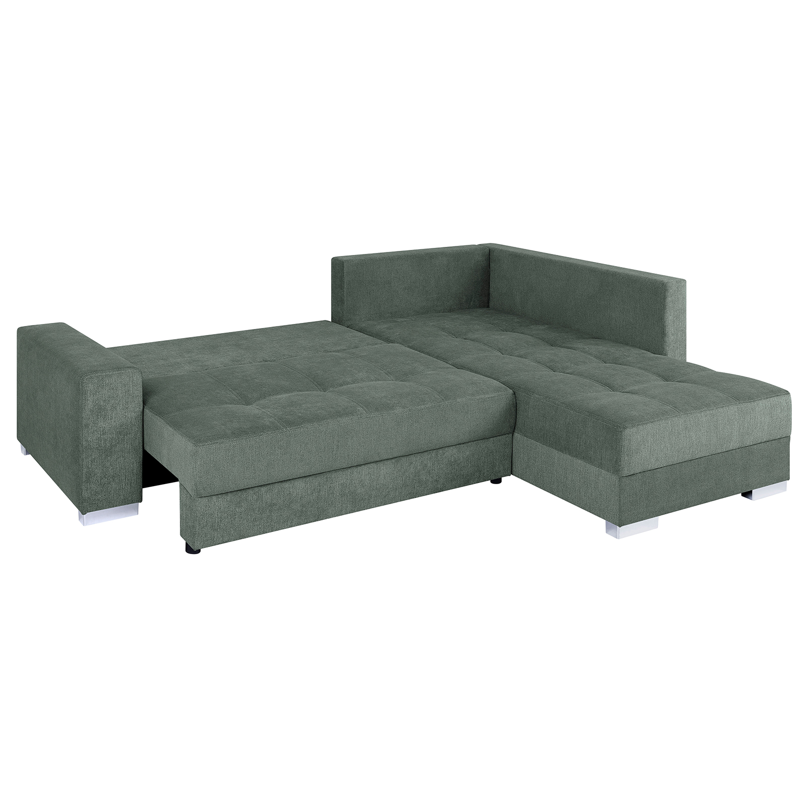 Ecksofa - petrol - Microfaser - mit Liegefunktion