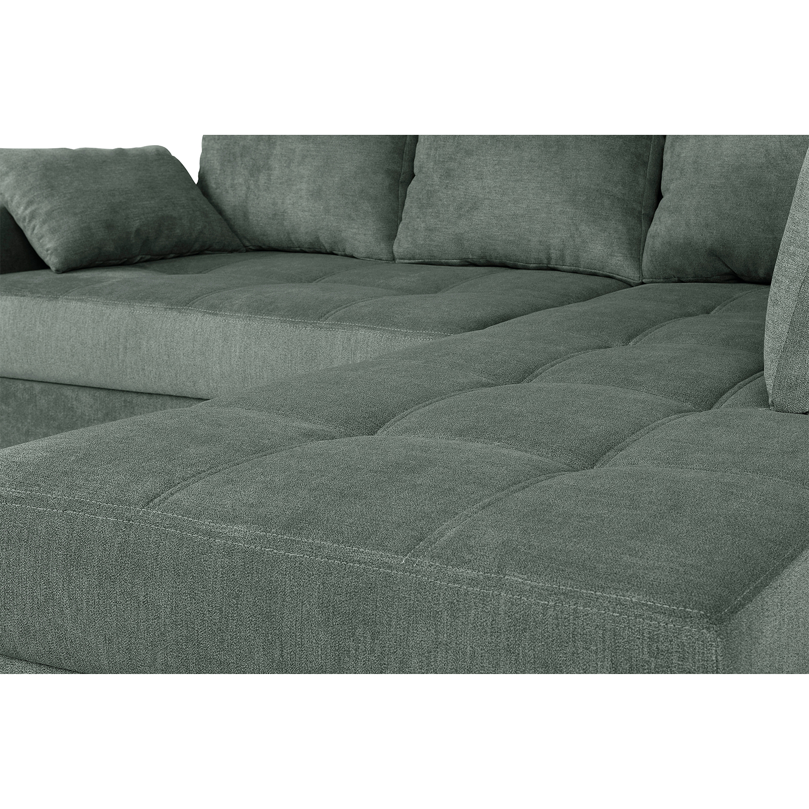 Ecksofa - petrol - Microfaser - mit Liegefunktion