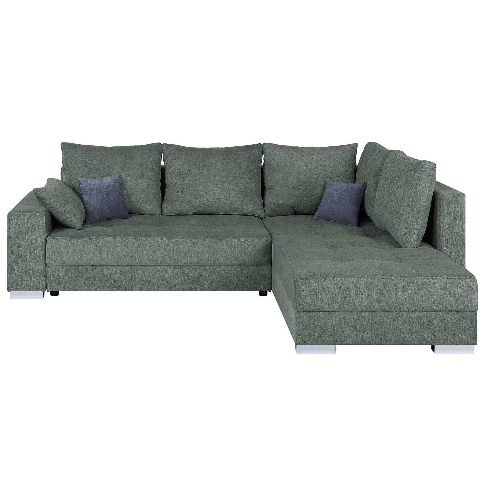 Ecksofa - petrol - Microfaser - mit Liegefunktion