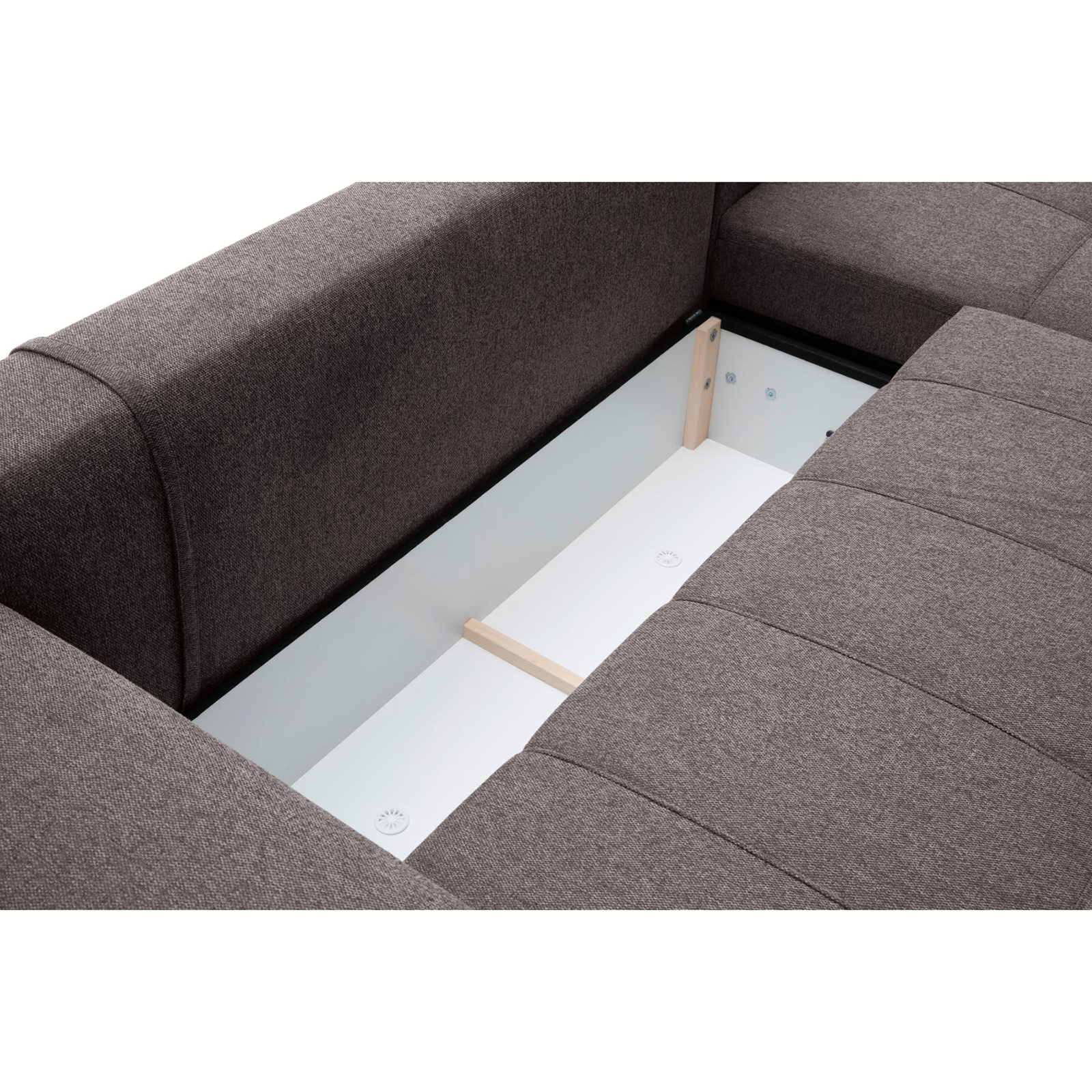 Ecksofa - rock - Boxspringfederung - Liegefunktion - Holzfüße
