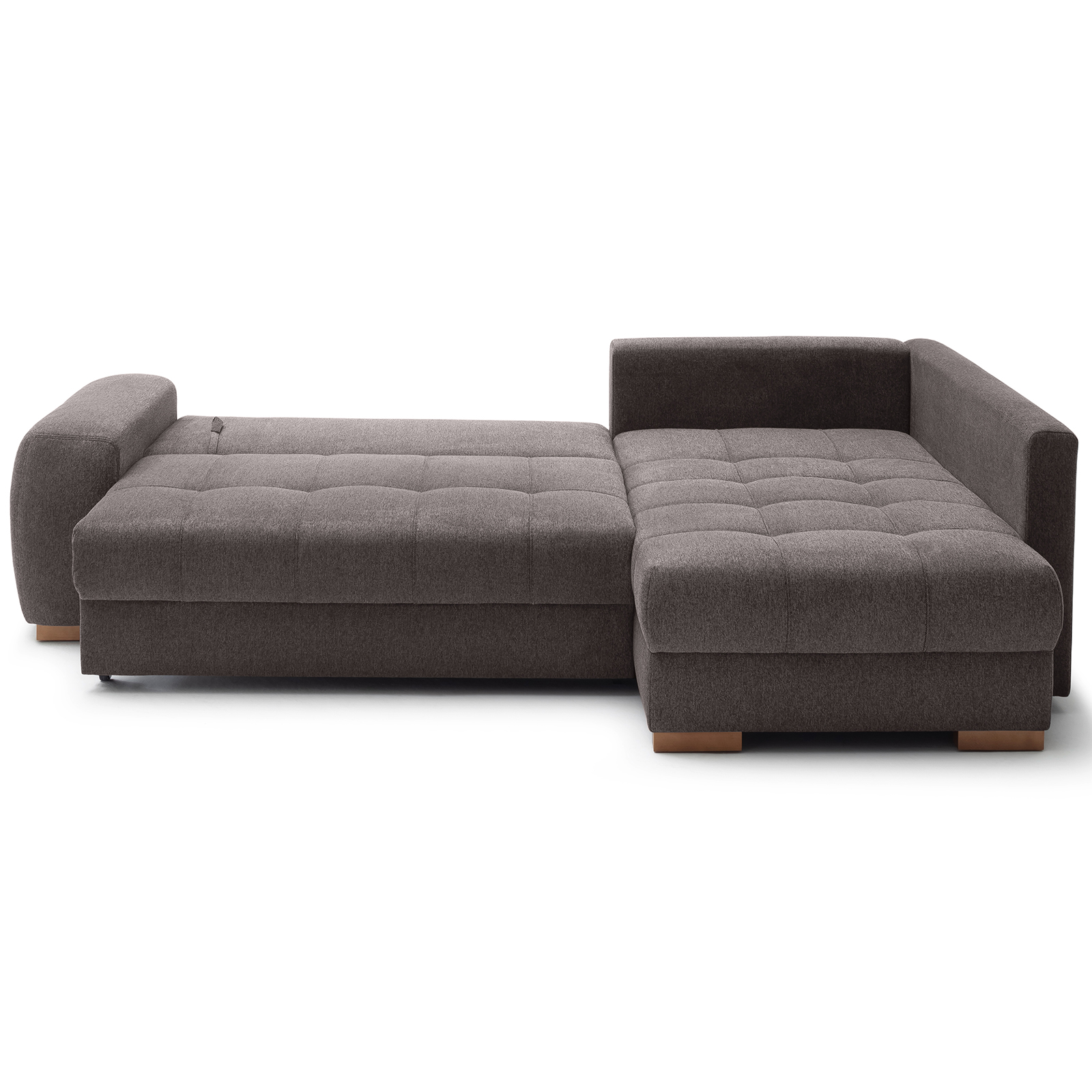 Ecksofa - rock - Boxspringfederung - Liegefunktion - Holzfüße