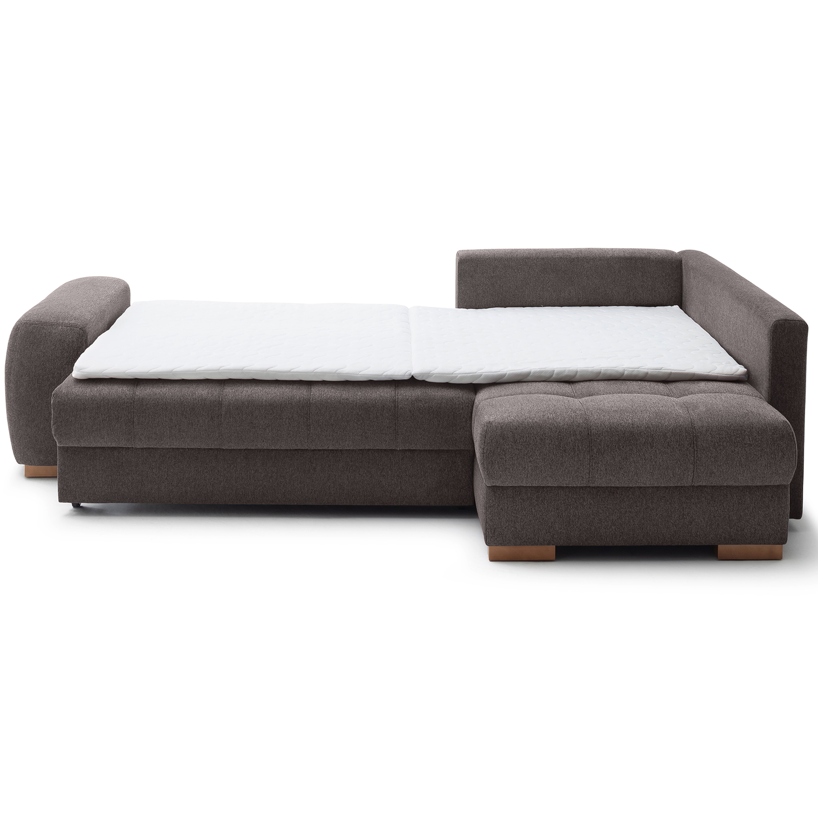 Ecksofa - rock - Boxspringfederung - Liegefunktion - Holzfüße