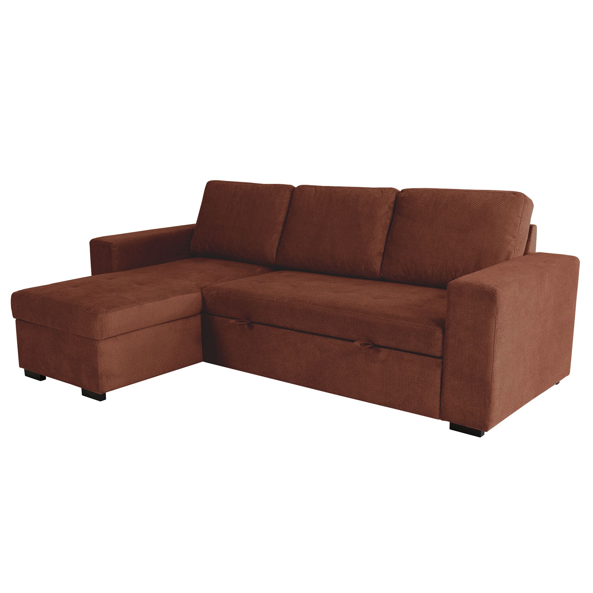 Ecksofa - rust - Webstoff - Liegefunktion - Staukasten