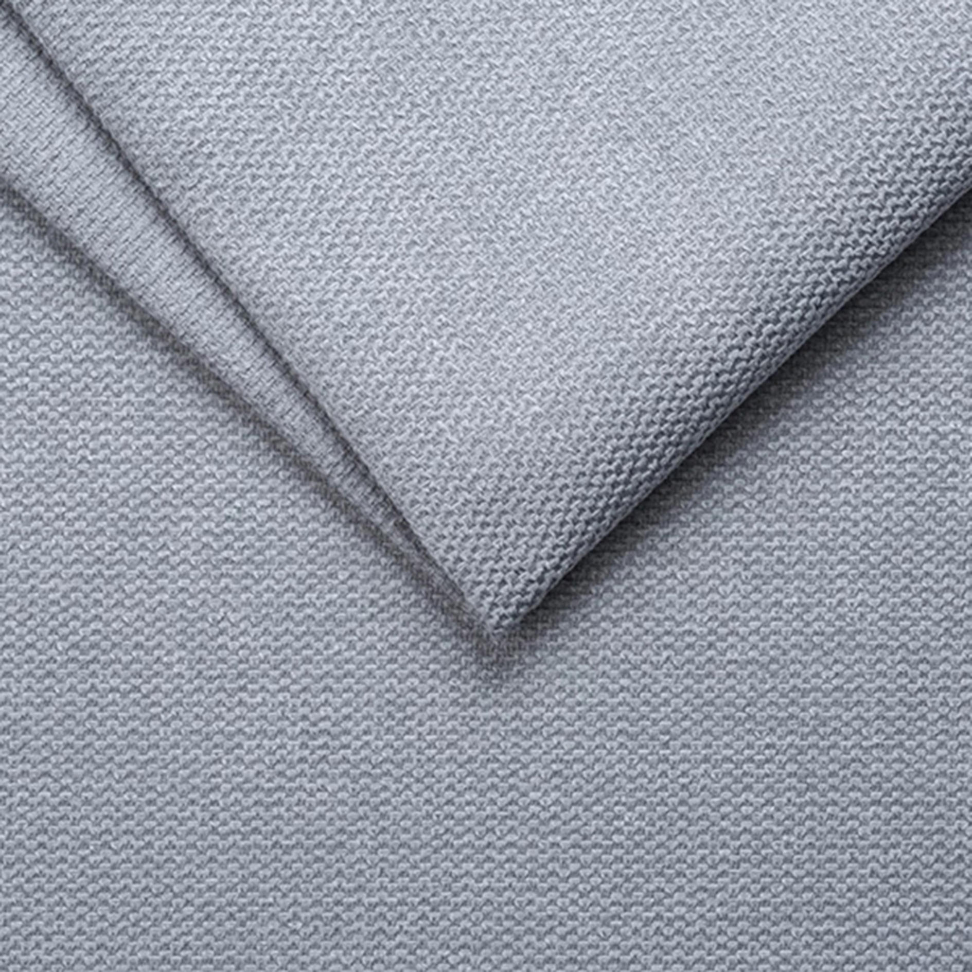 Ecksofa - silver - Liegefunktion und Staukasten - Ottomane links