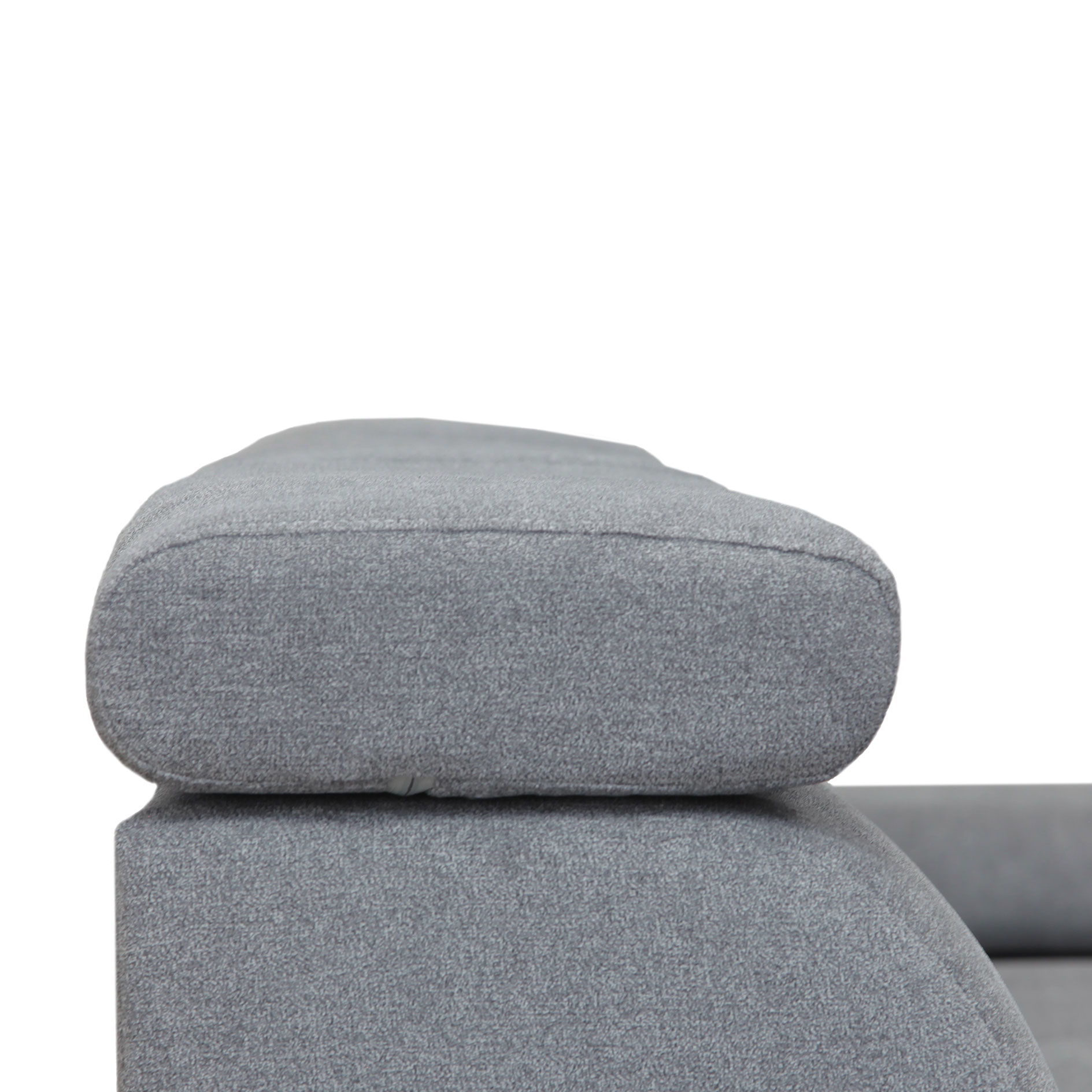 Ecksofa - steel - Liegefunktion und Staukasten - Ottomane rechts