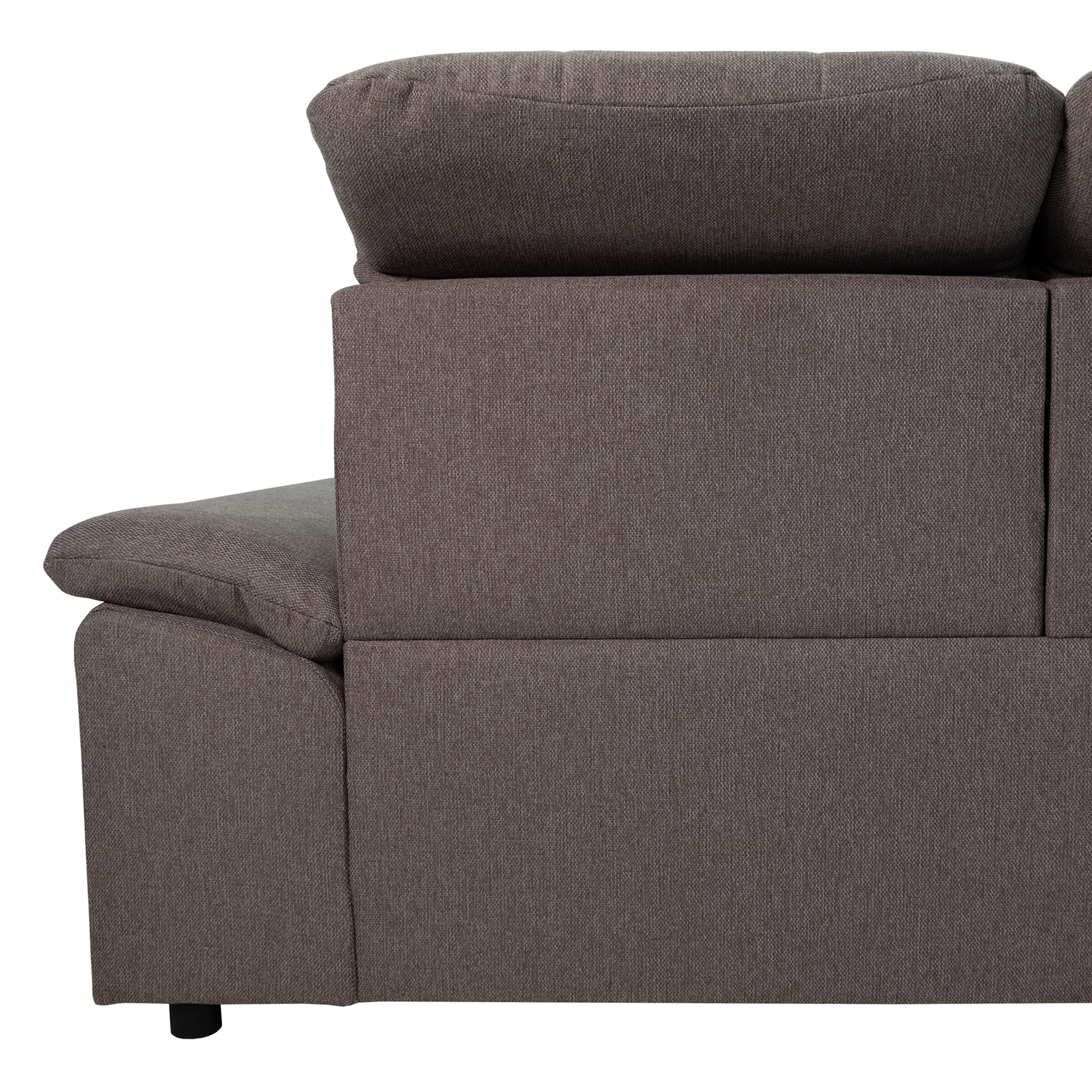 Ecksofa - stone - Liegefunktion und Staukasten - Ottomane links