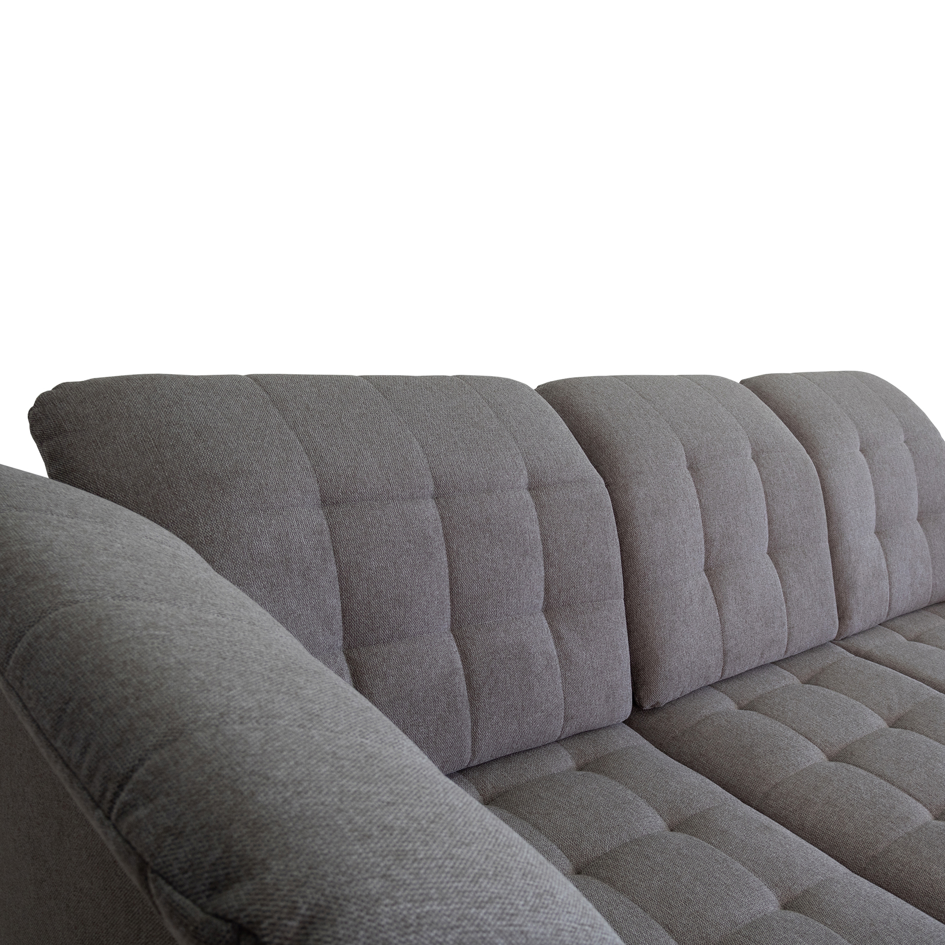 Ecksofa - stone - Liegefunktion und Staukasten - Ottomane links