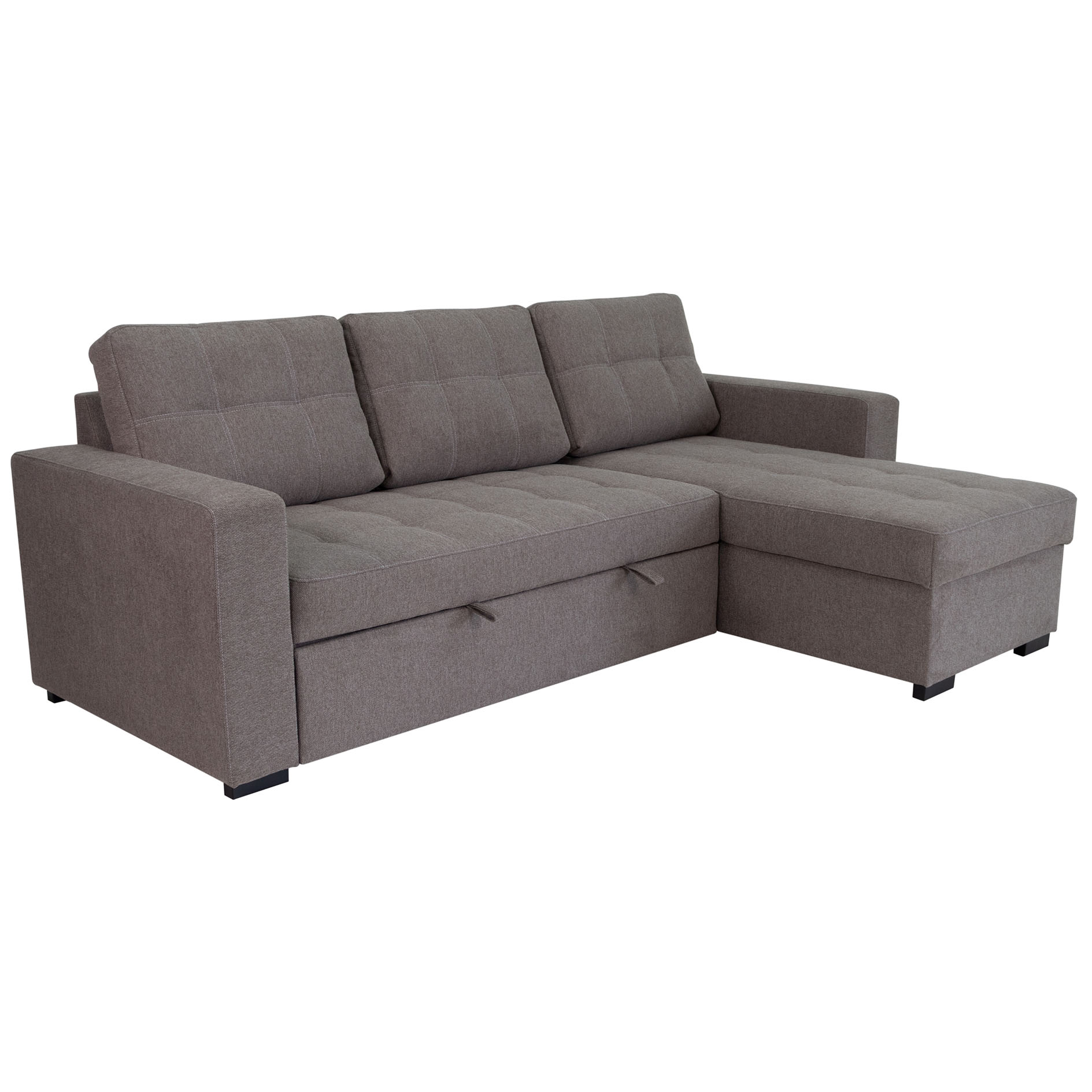 Ecksofa - stone - Liegefunktion und Staukasten
