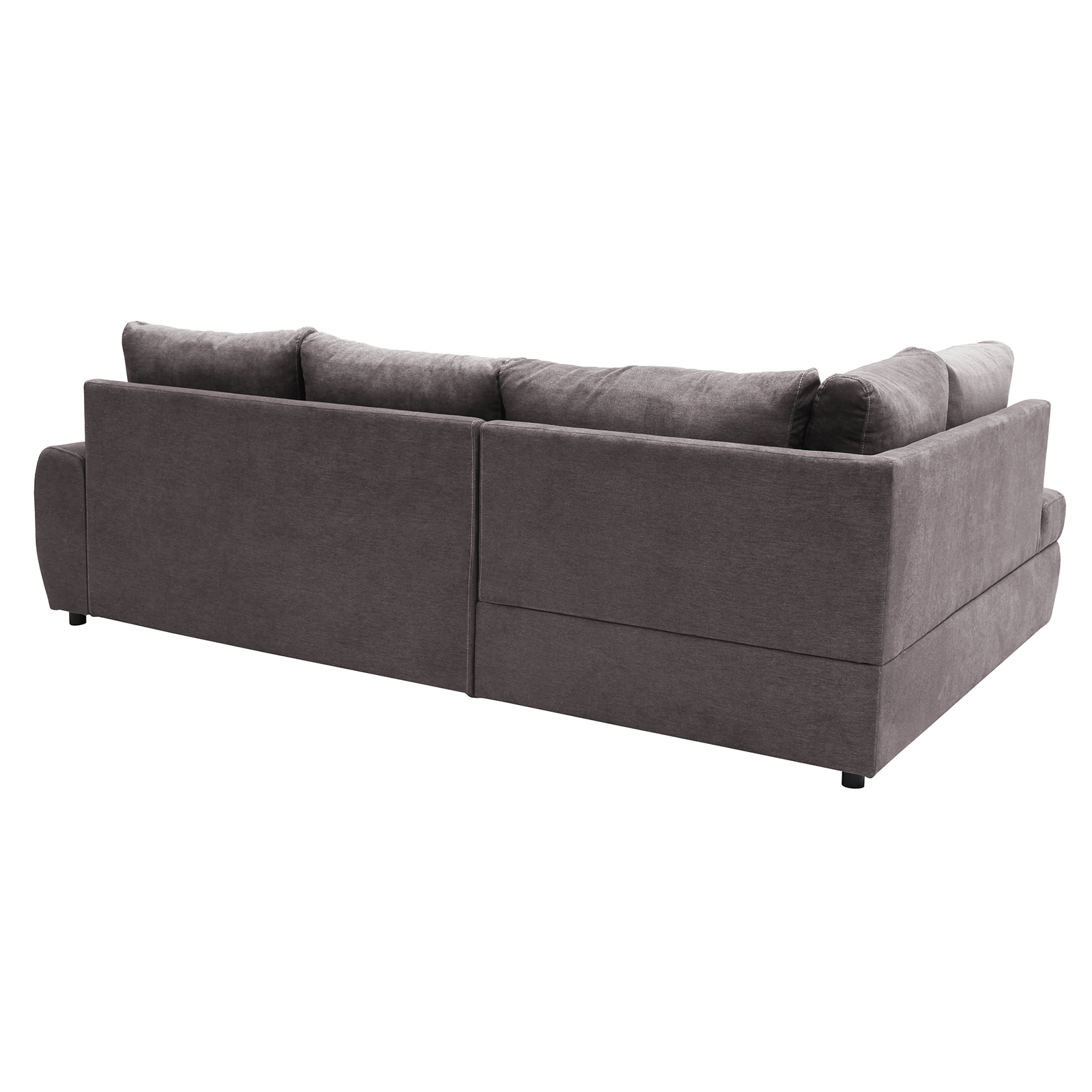 Ecksofa - stone - mit Liegefunktion und Staukasten - Recamiere links