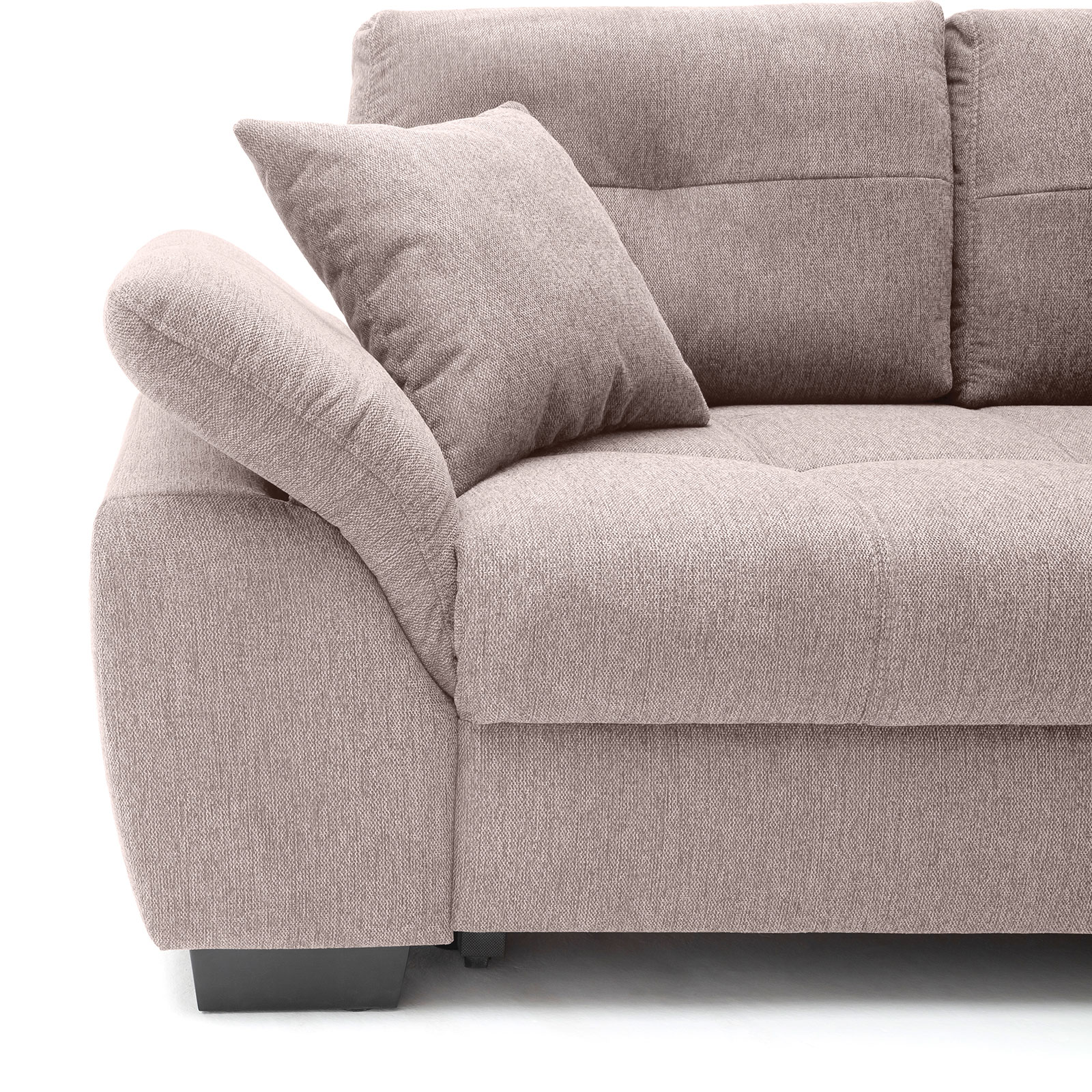 Ecksofa - taupe - Boxspringaufbau - Dauerschläfer