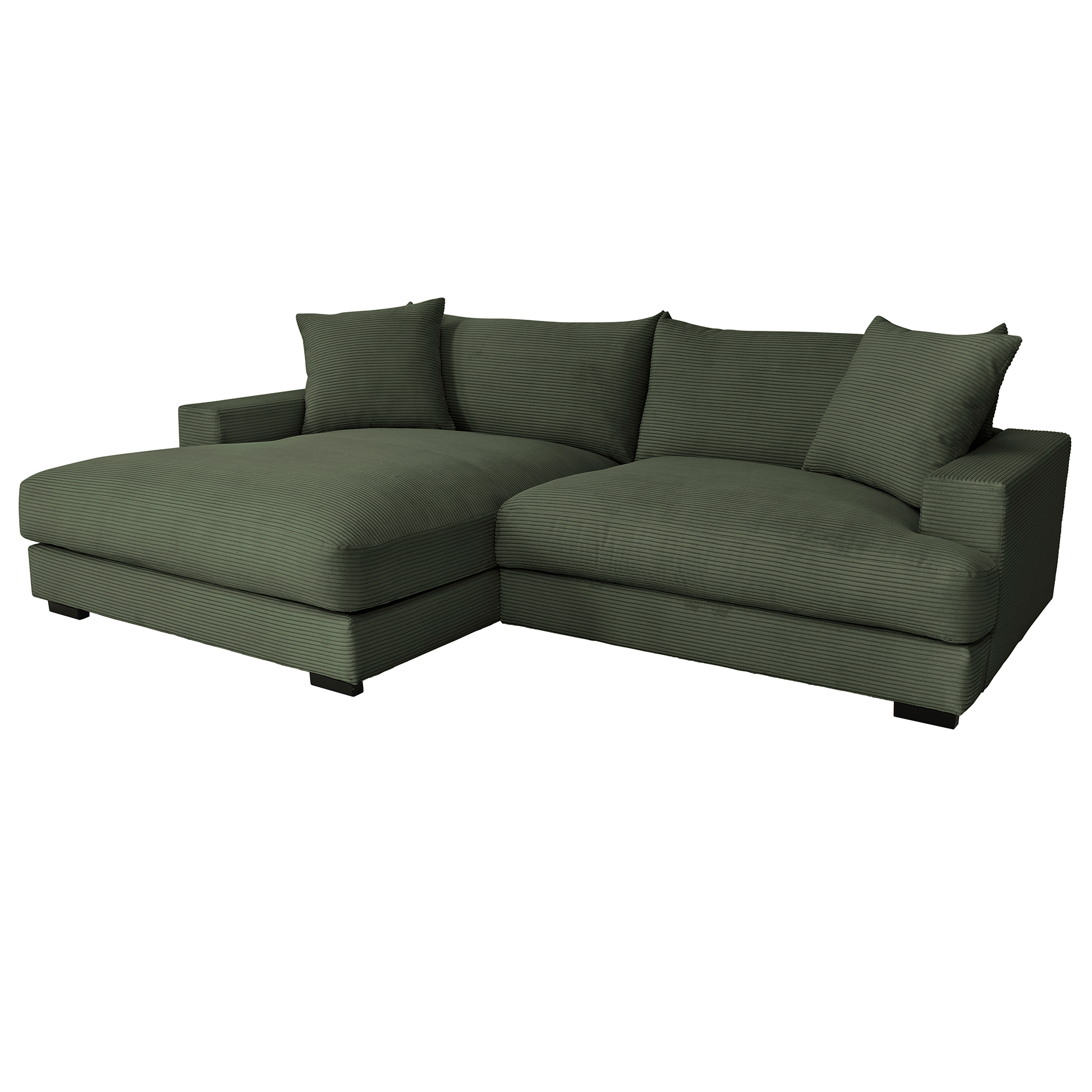 Ecksofa - wintermoss - Cord - Recamiere links