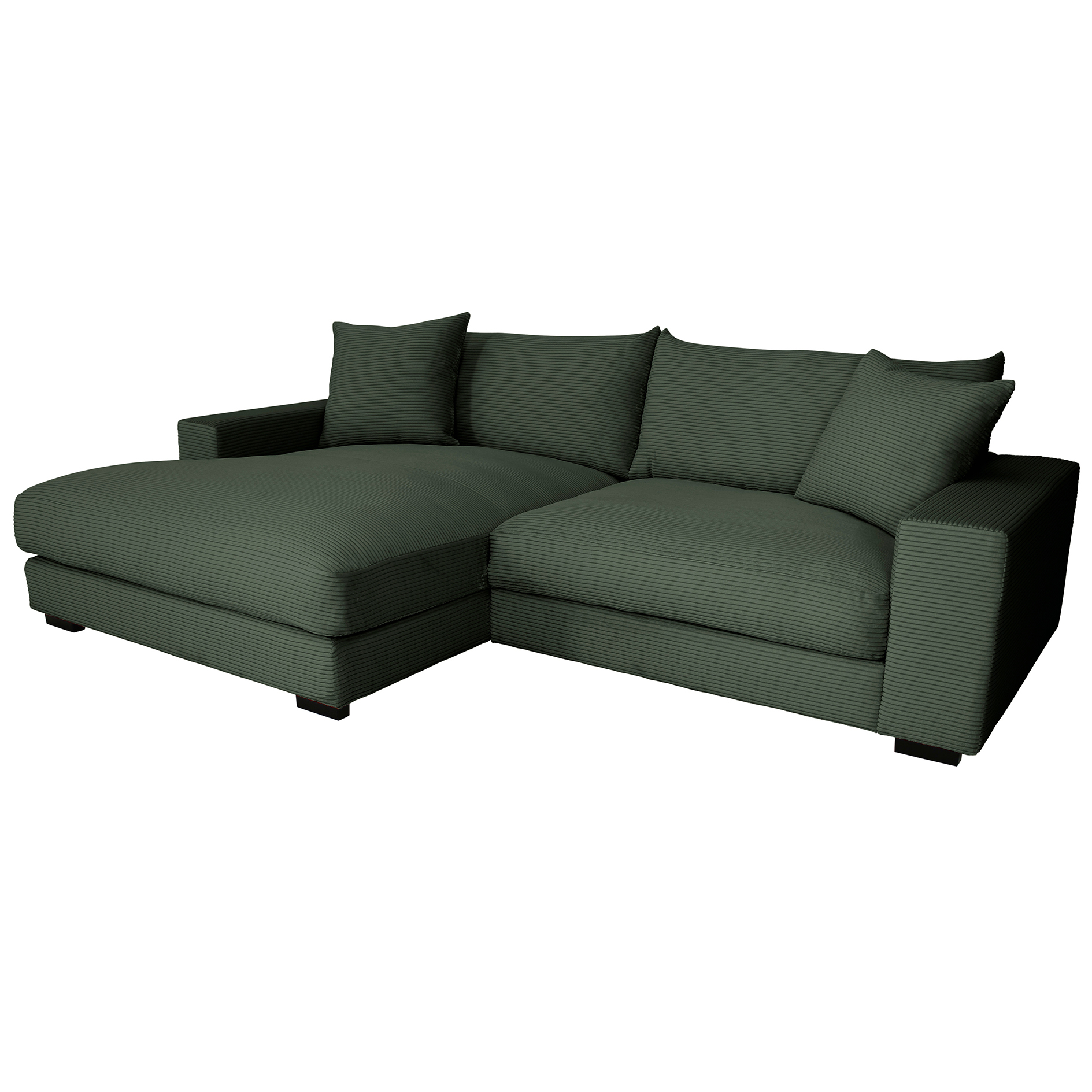 Ecksofa - wintermoss - Cord - Recamiere links