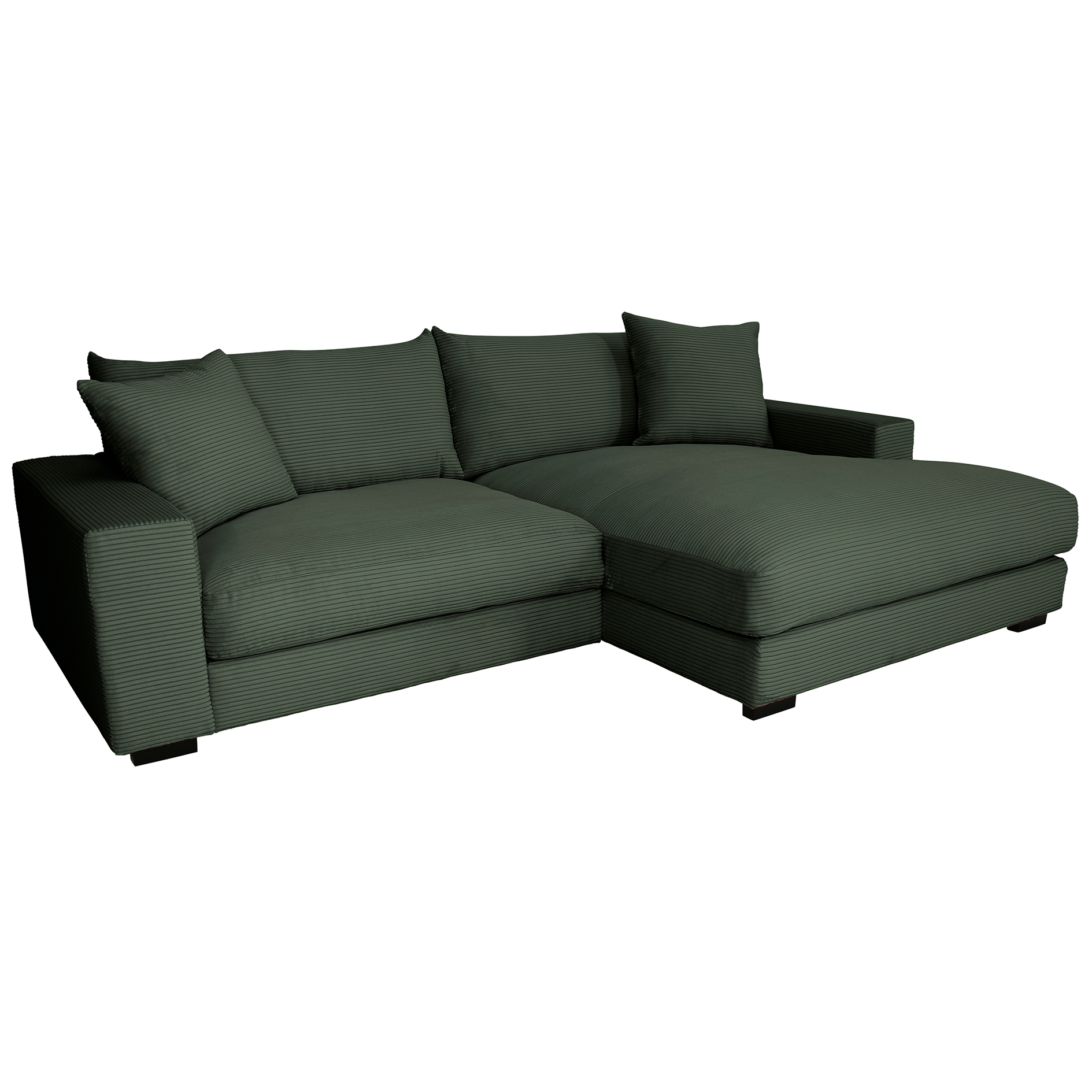 Ecksofa - wintermoss - Cord - Recamiere rechts